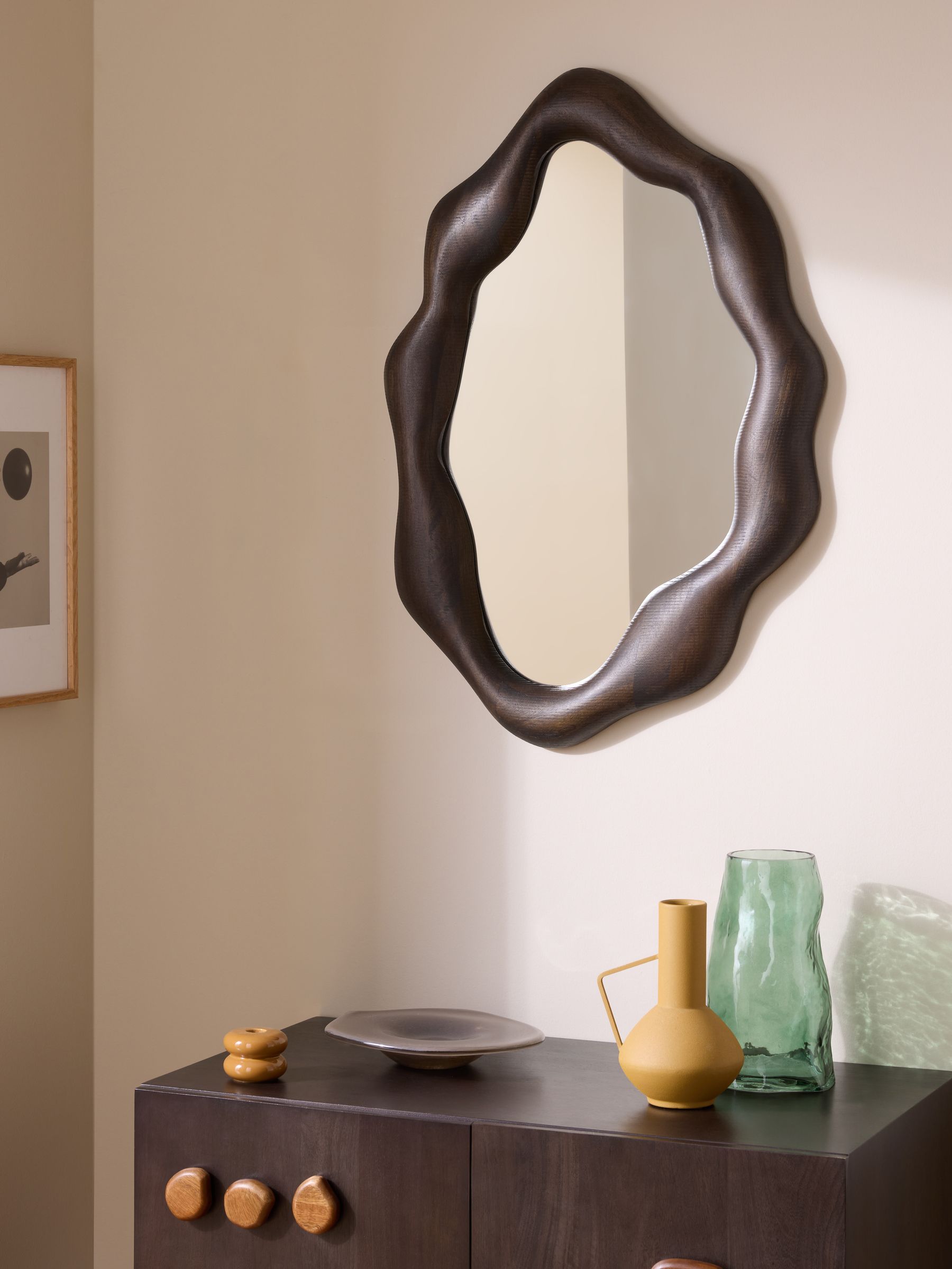 Sophie Sellu Amma Mirror in Wood - Image 1 of 4