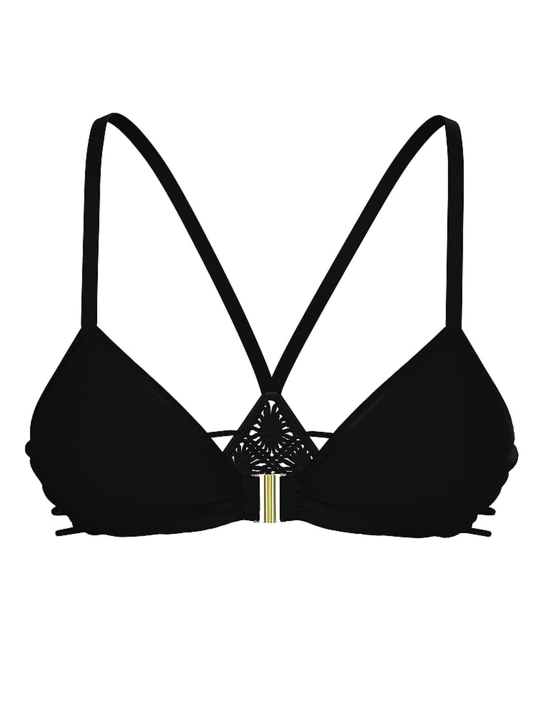 Black Non Wired Macrame Bikini Top - Image 3 of 3