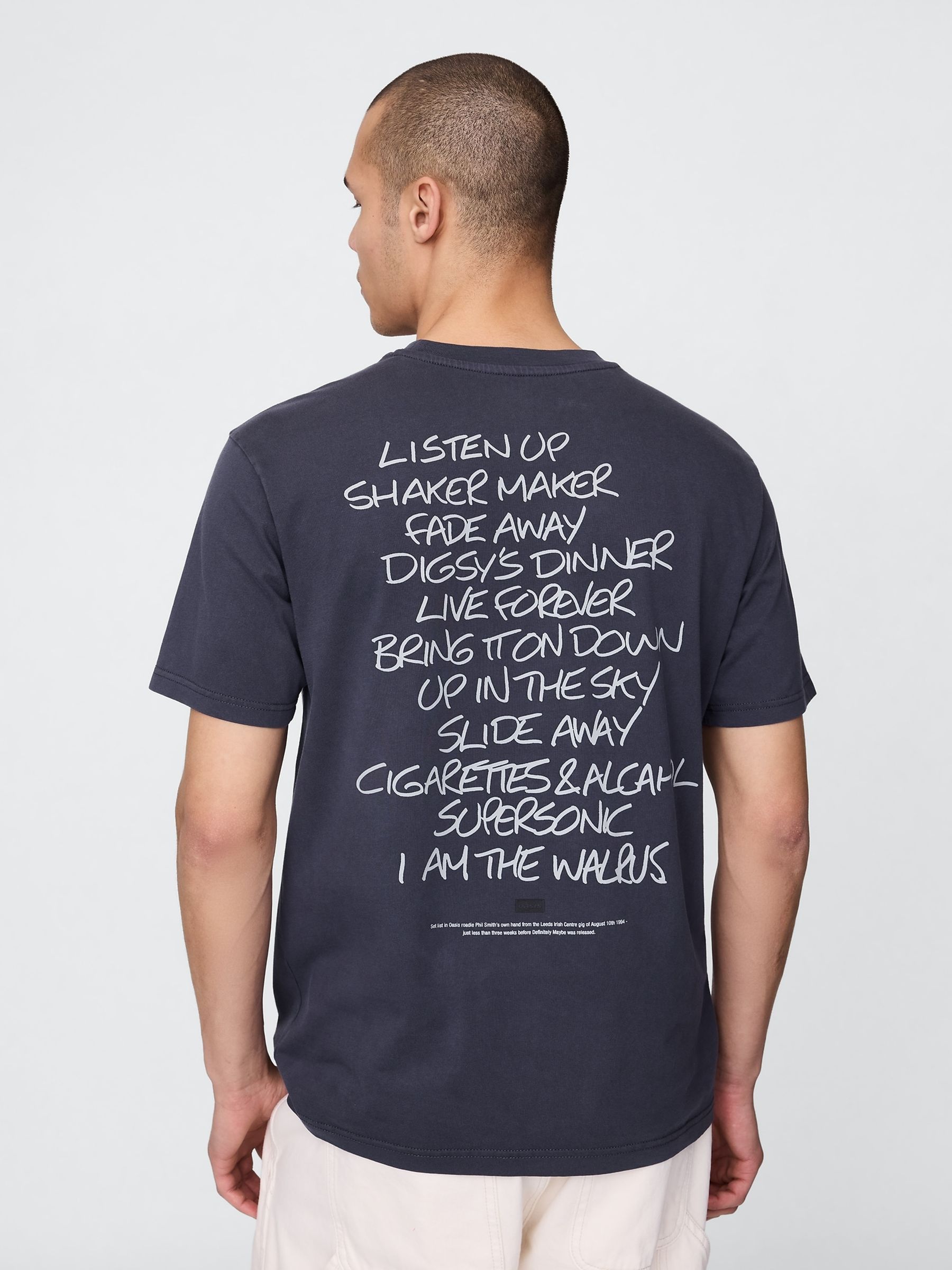 Navy/Blue Oasis Graphic T-Shirt - Image 2 of 5