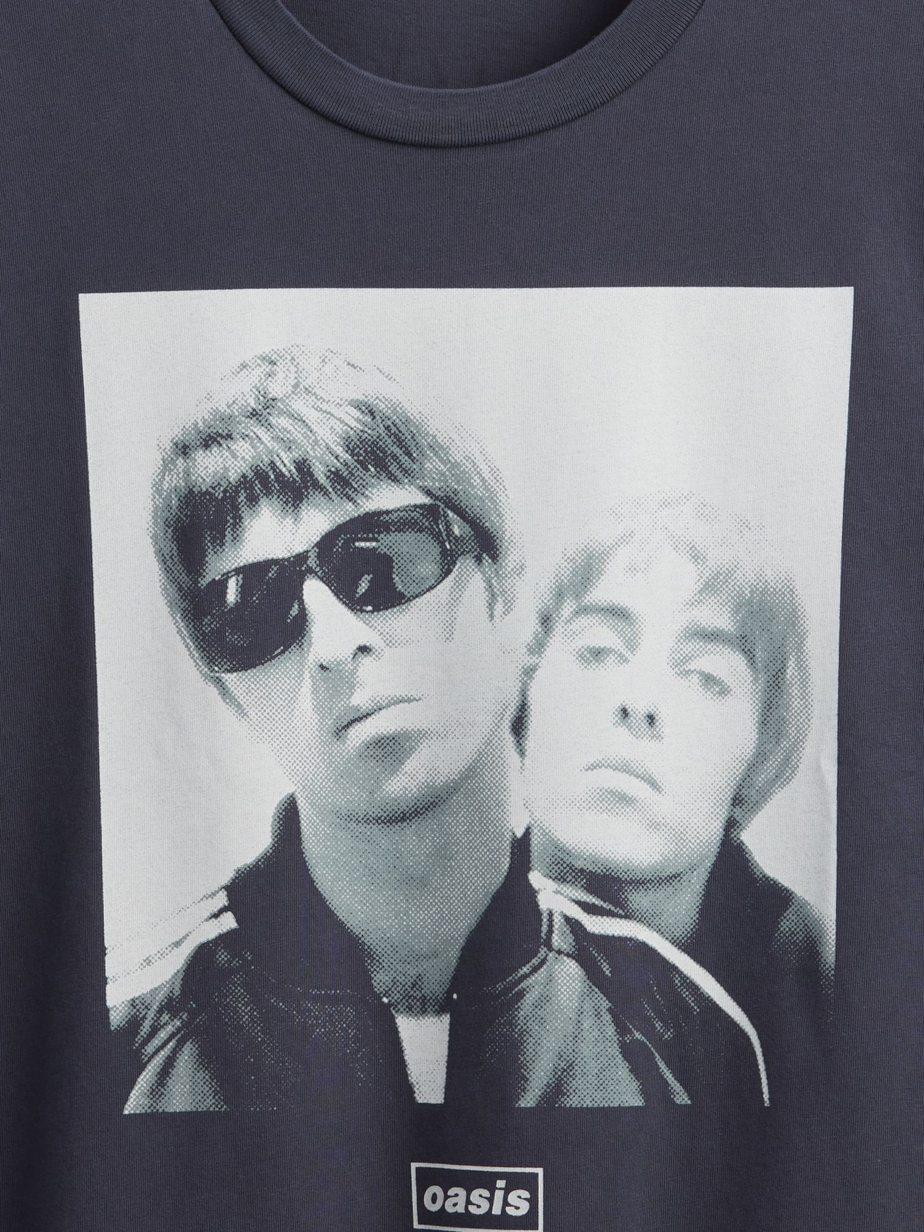 Navy/Blue Oasis Graphic T-Shirt - Image 5 of 5