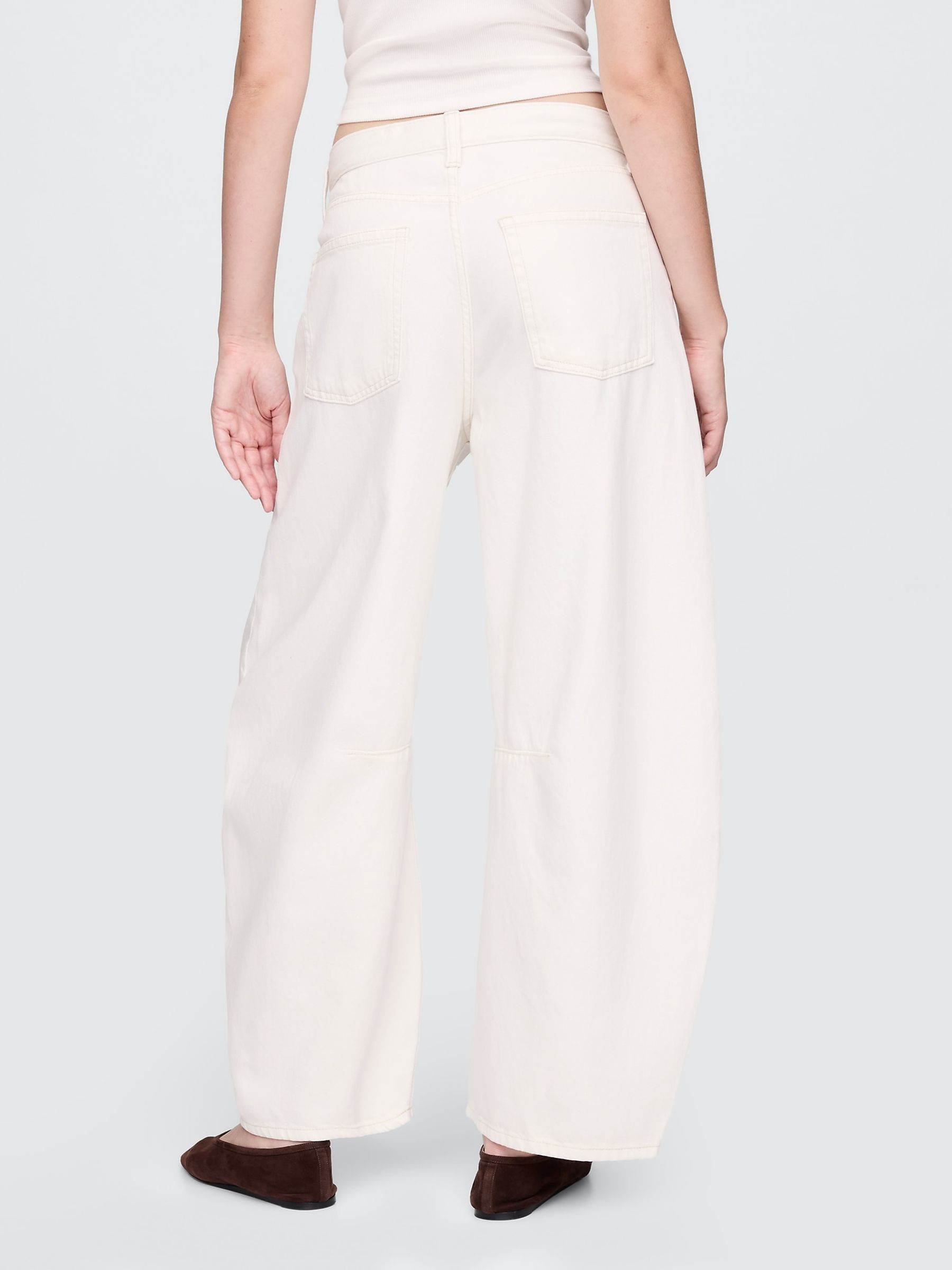 White High Waisted UltraSoft Horseshoe Jeans - Image 3 of 9
