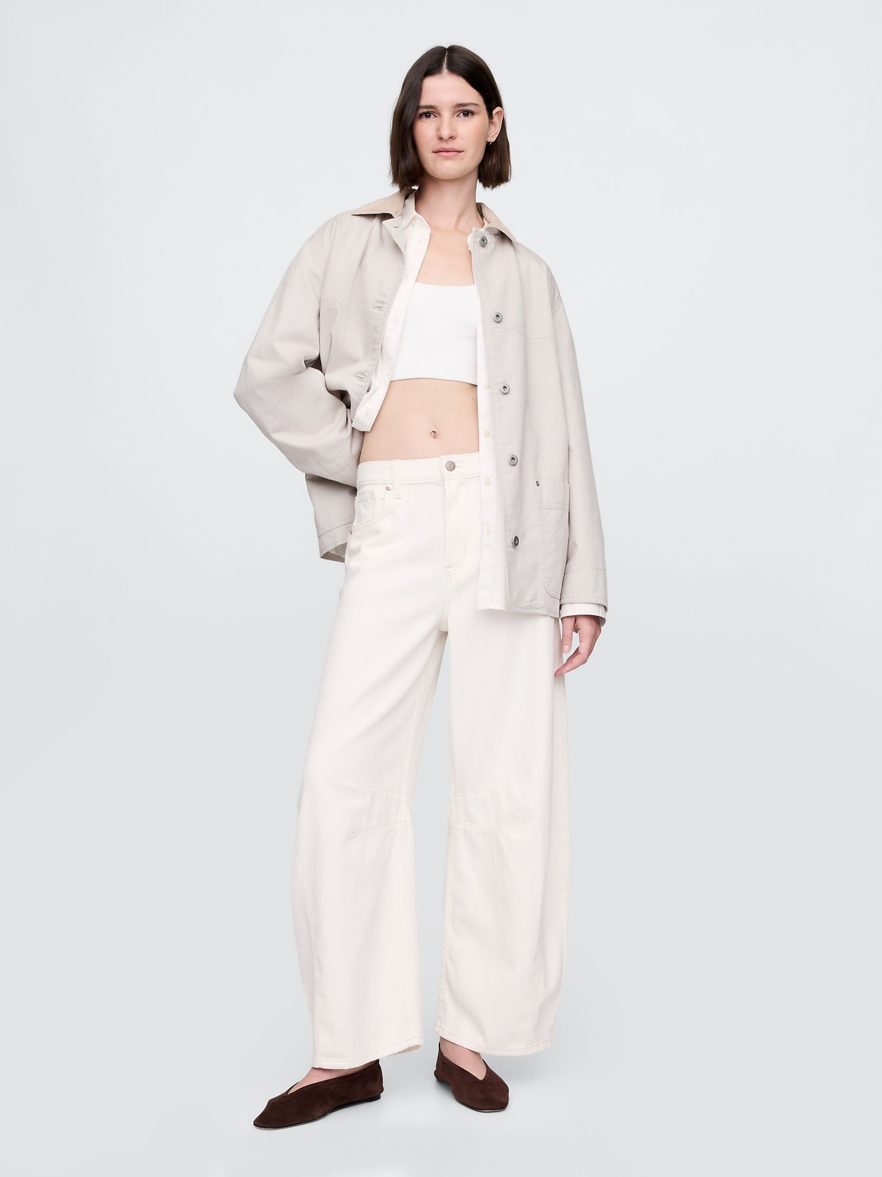 White High Waisted UltraSoft Horseshoe Jeans - Image 5 of 9