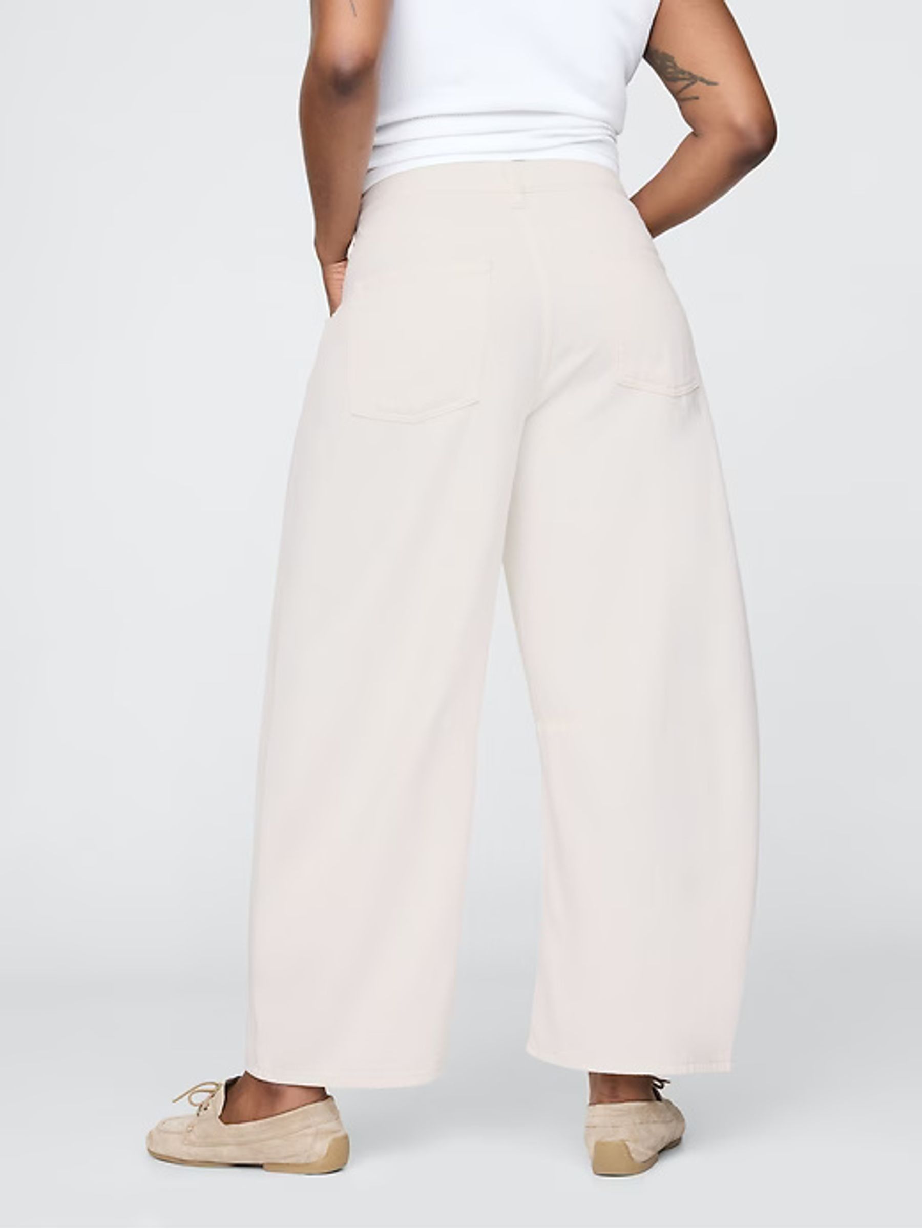 White High Waisted UltraSoft Horseshoe Jeans - Image 6 of 9