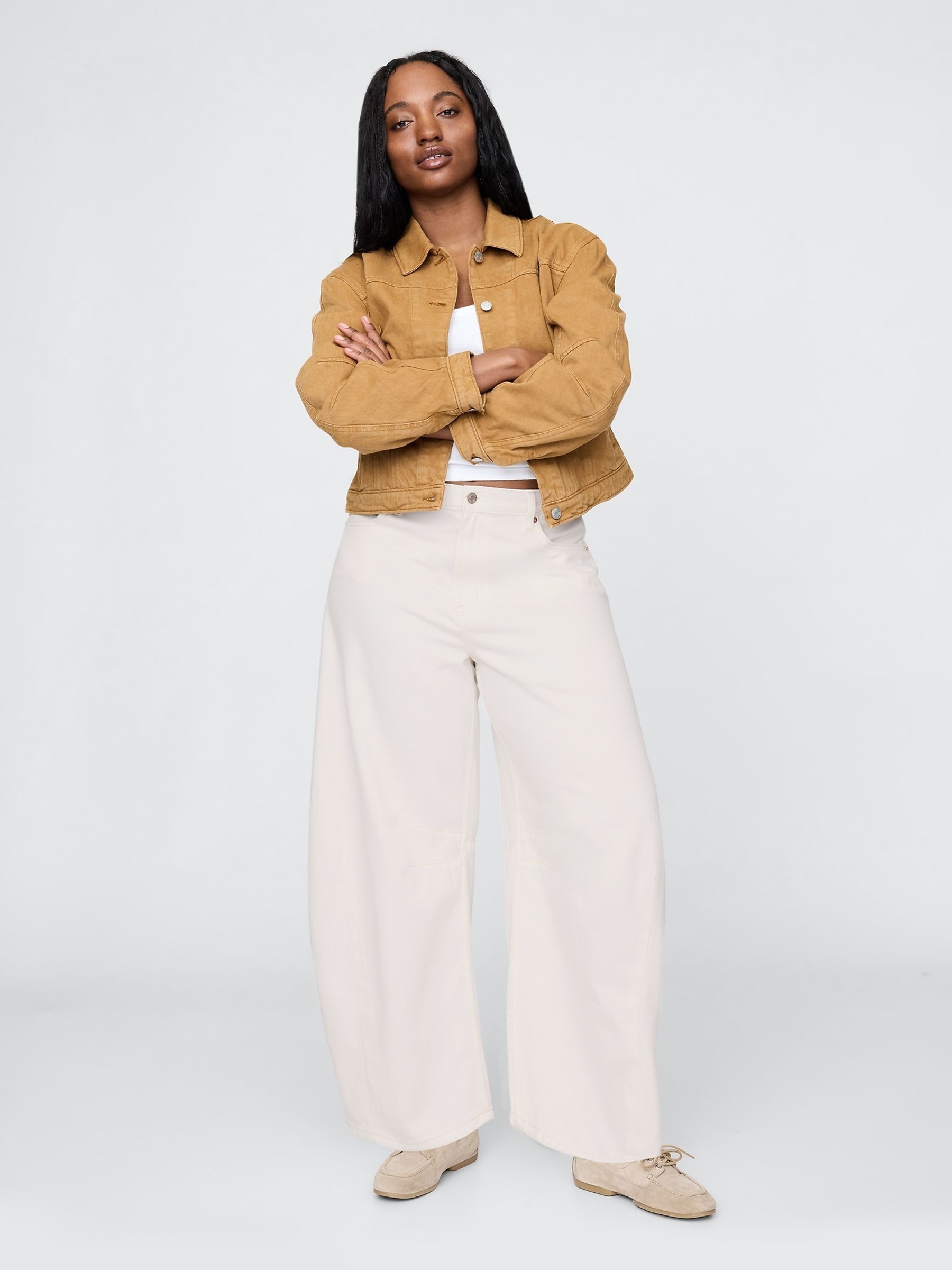 White High Waisted UltraSoft Horseshoe Jeans - Image 7 of 9