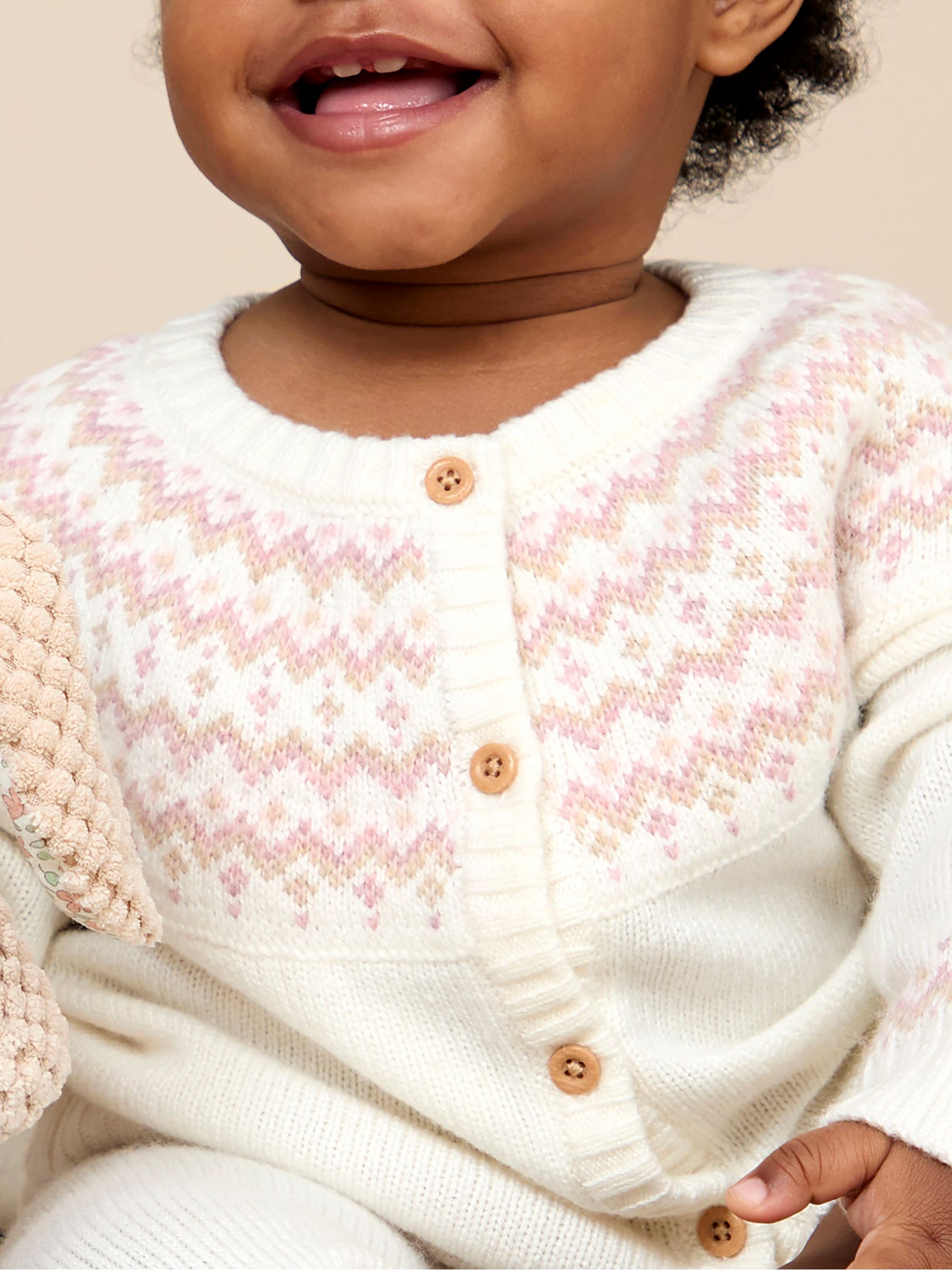 Cream Fair Isle Knit 3- Piece Set - Image 5 of 6