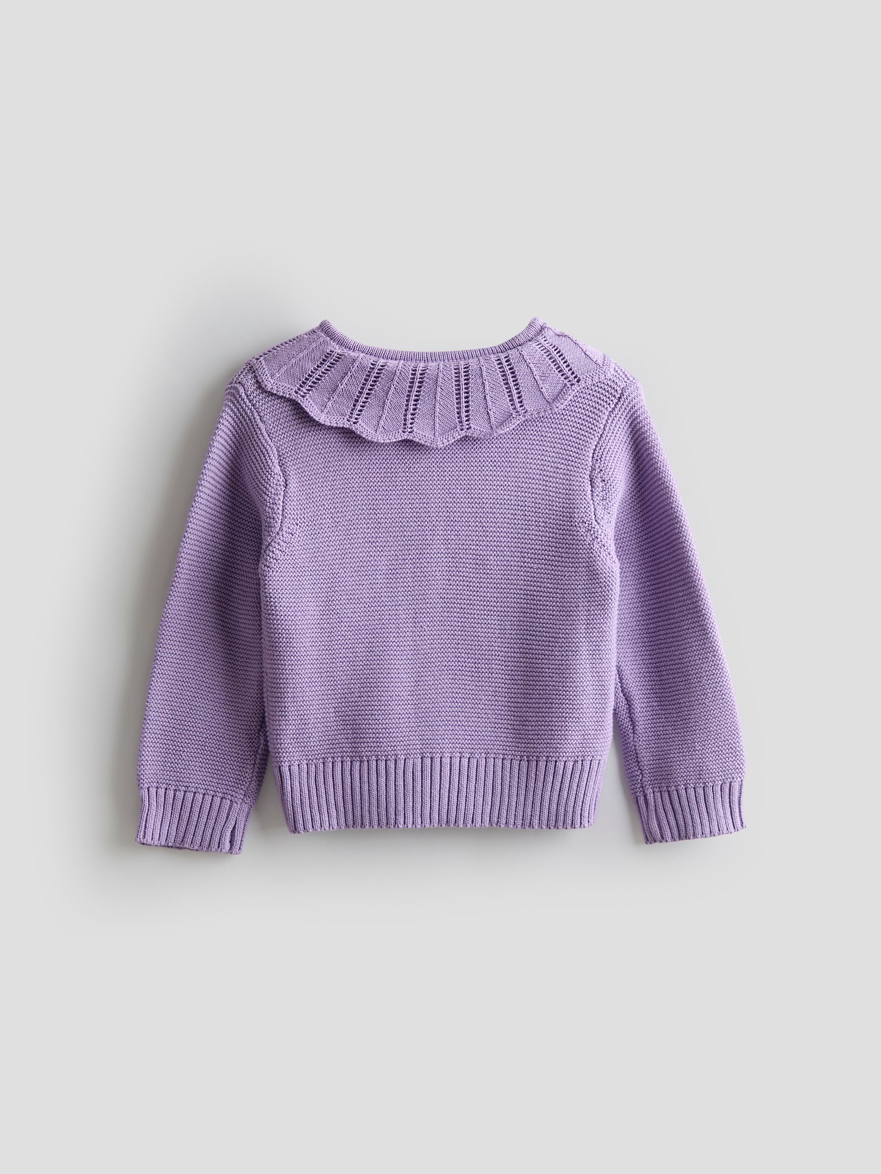 Lilac Embroidered Lace Collar Cardigan - Image 2 of 3
