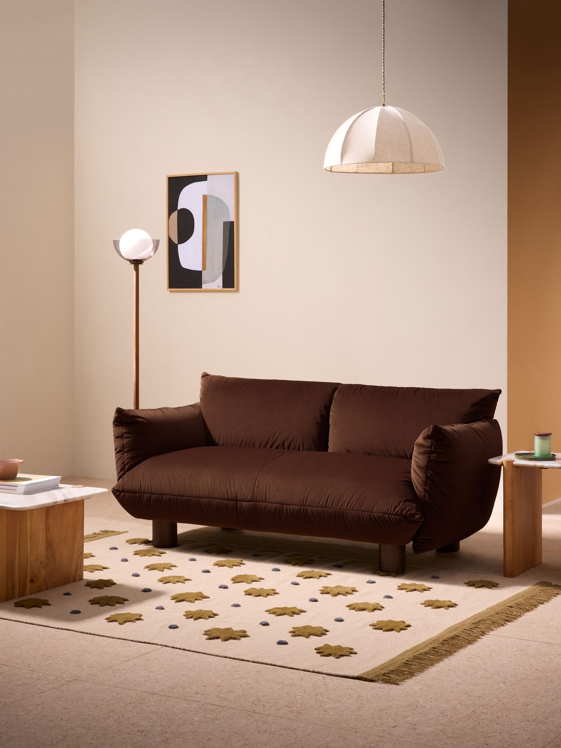 Jude 2 Seater Sofa in Chocolate Brown - Image 1 of 3 Jude 2 Seater Sofa in Chocolate Brown - Image 1 of 3