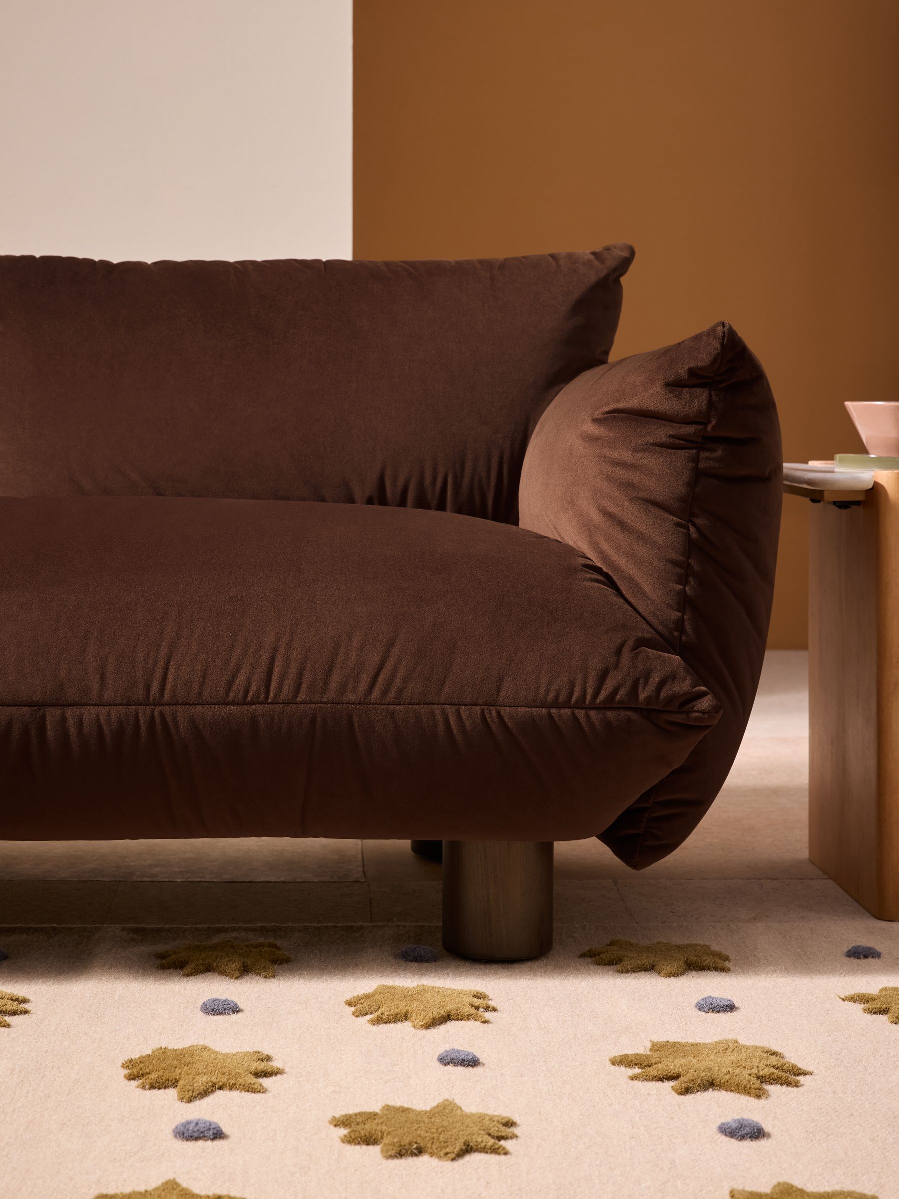 Jude 2 Seater Sofa in Chocolate Brown - Image 3 of 3