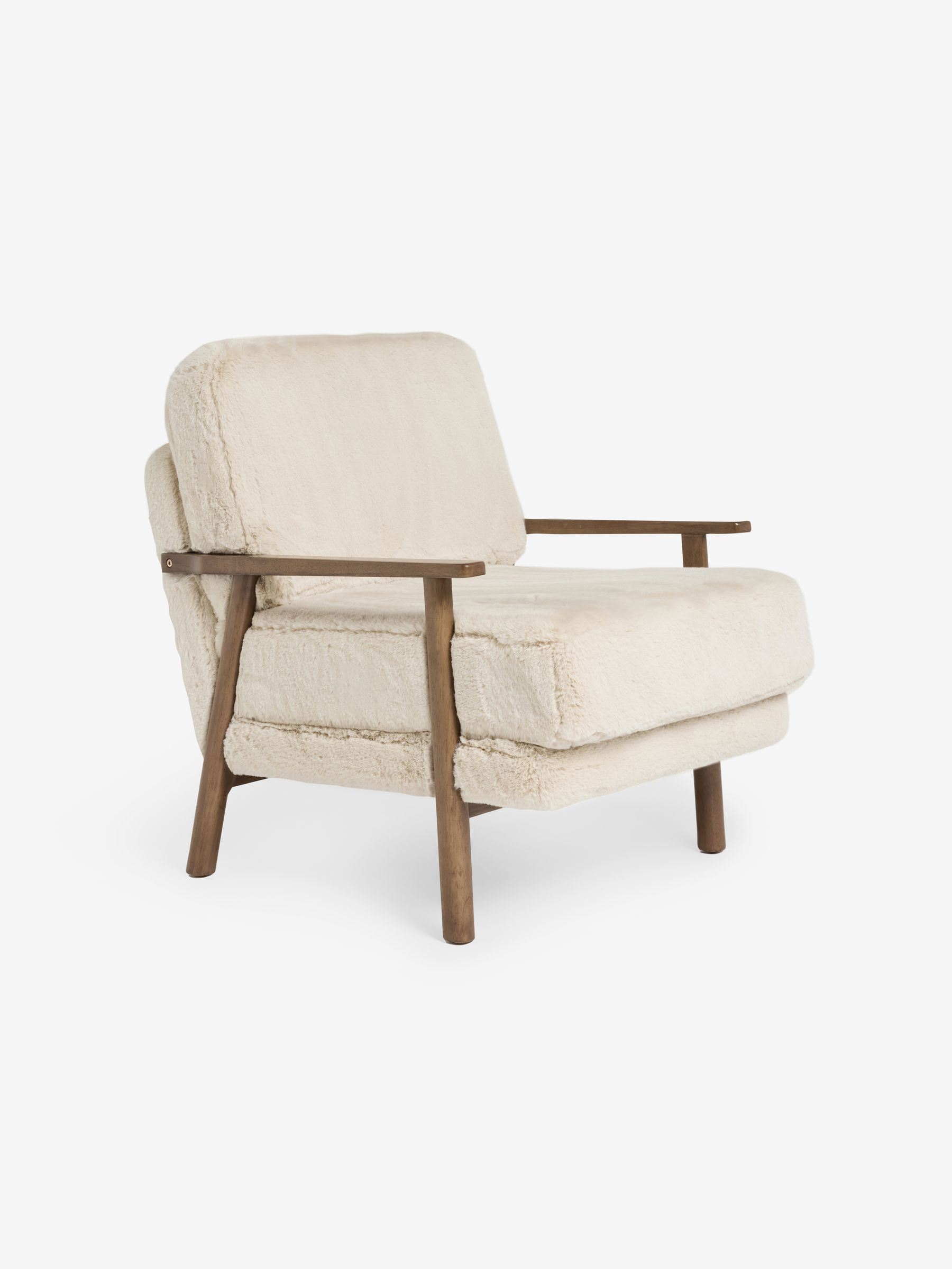 Lars Accent Chair in Taupe Natural Arctic Fur - Image 5 of 5