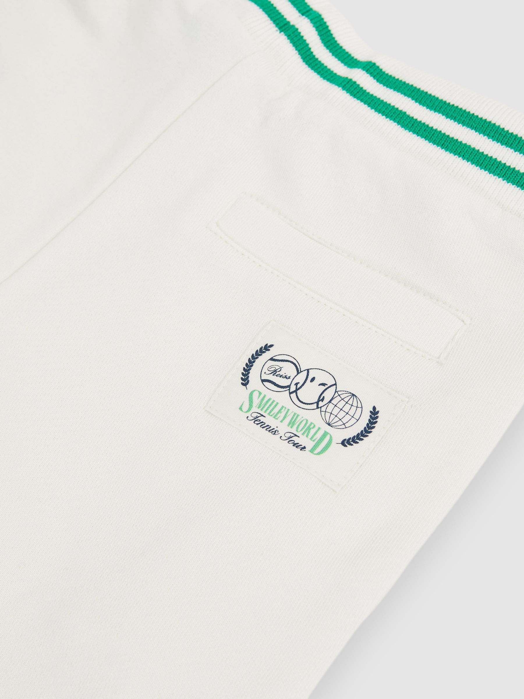 3-9 yrs SmileyWorld | Reiss Drawstring Shorts Unisex Fit in White - Image 8 of 8