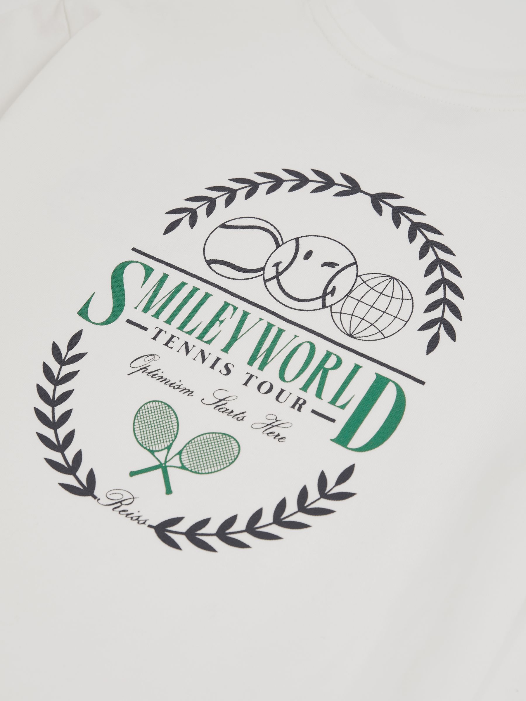 9-13 yrs SmileyWorld | Reiss Oversize T-Shirt in White - Image 6 of 6
