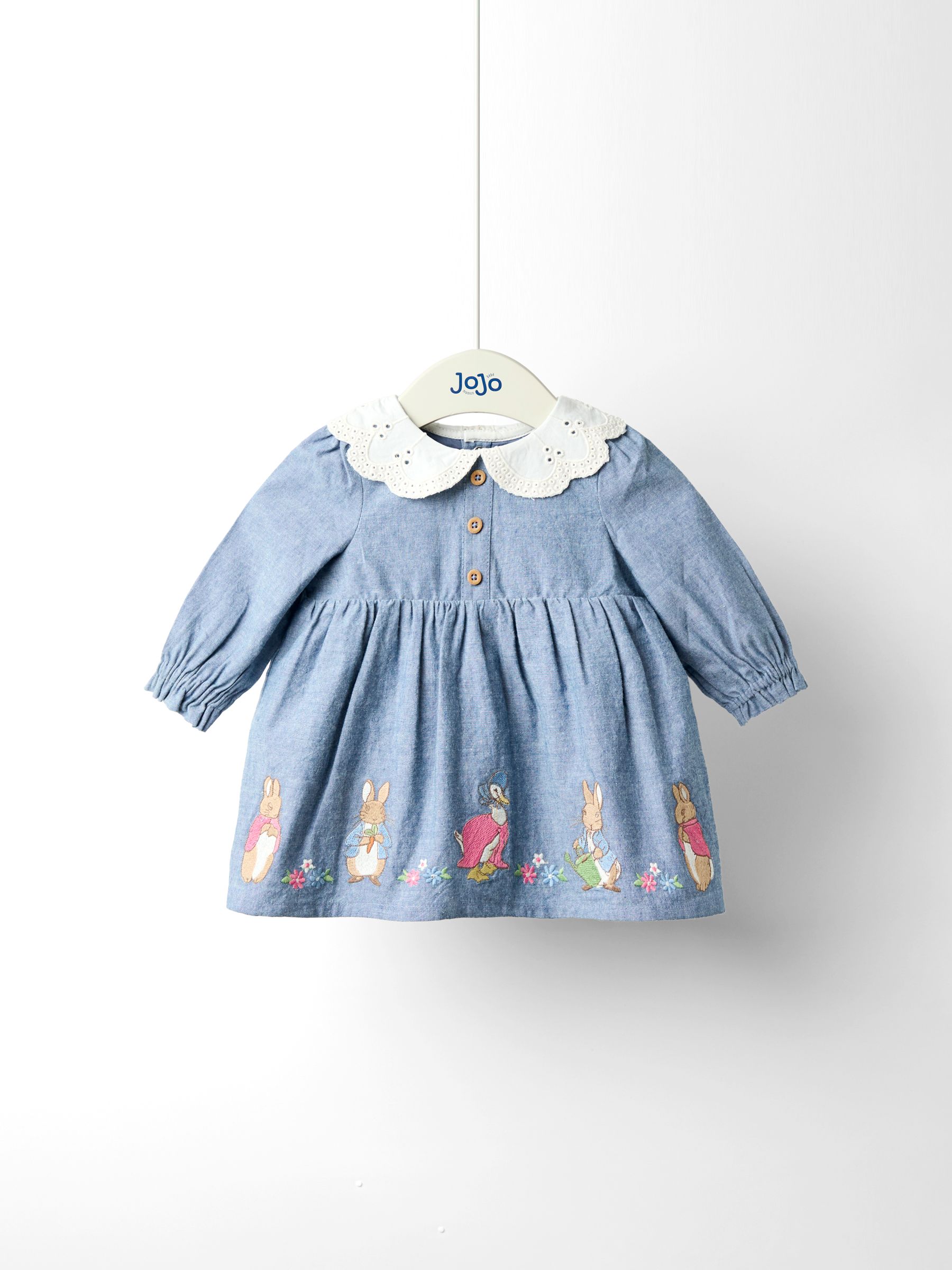 Denim Chambray Collared Dress - Image 1 of 4
