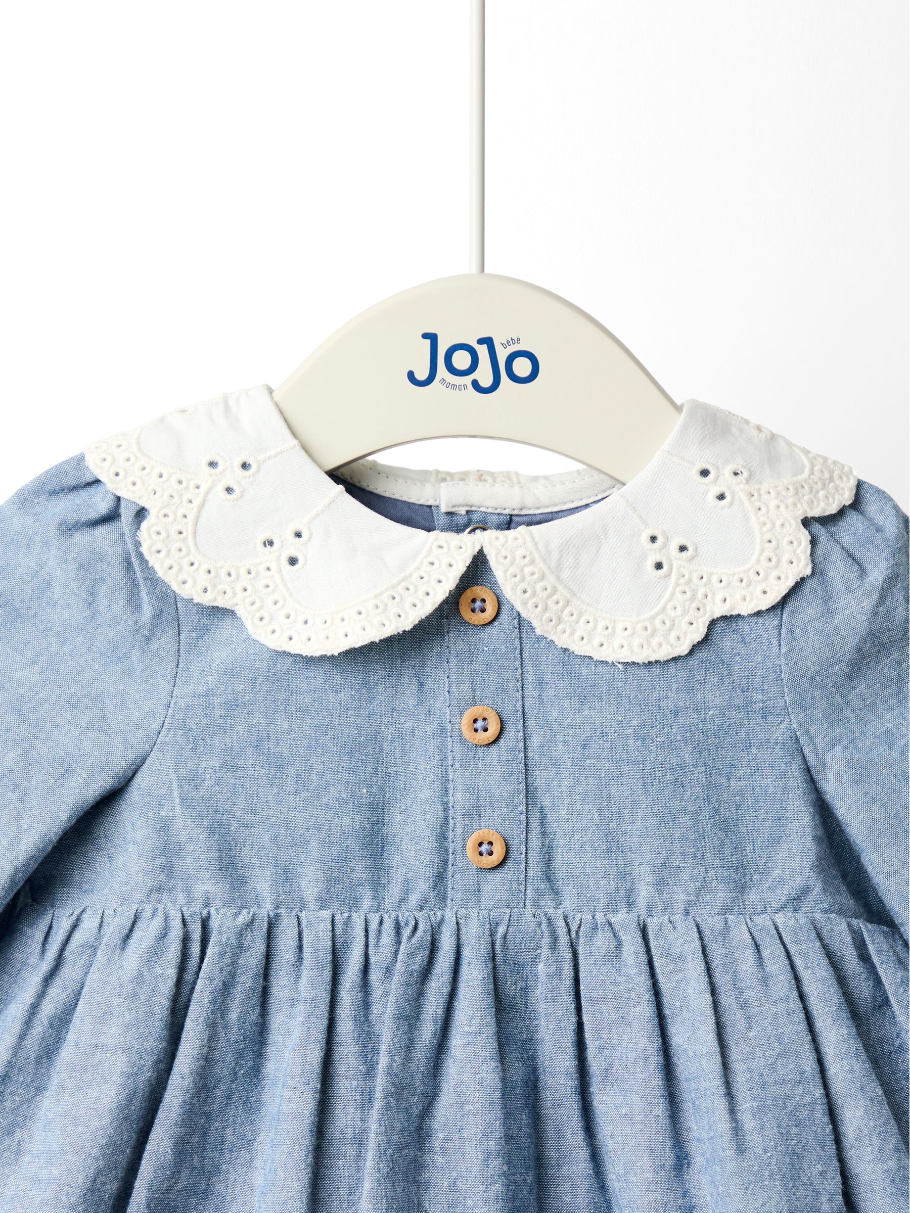 Denim Chambray Collared Dress - Image 3 of 4