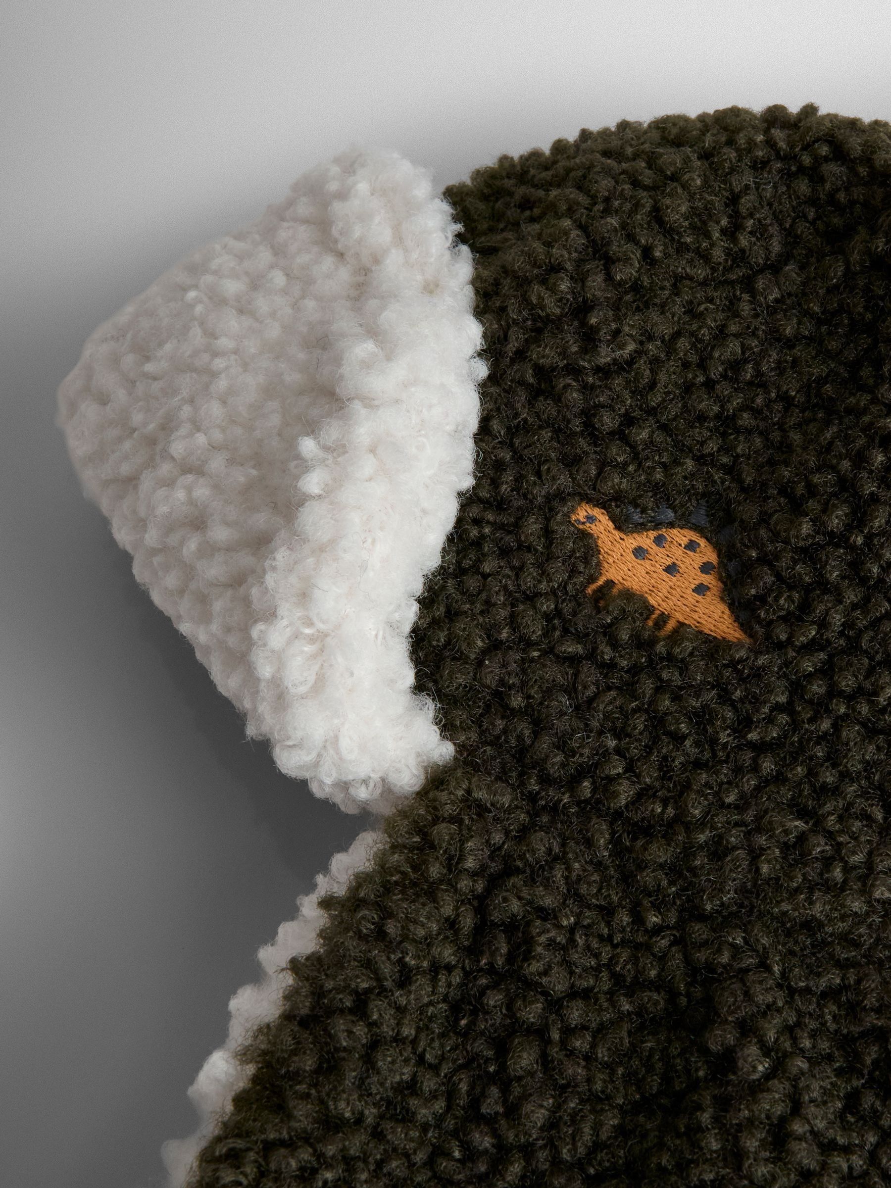 Khaki Dino Dinosaur Borg Trapper Hat - Image 4 of 4
