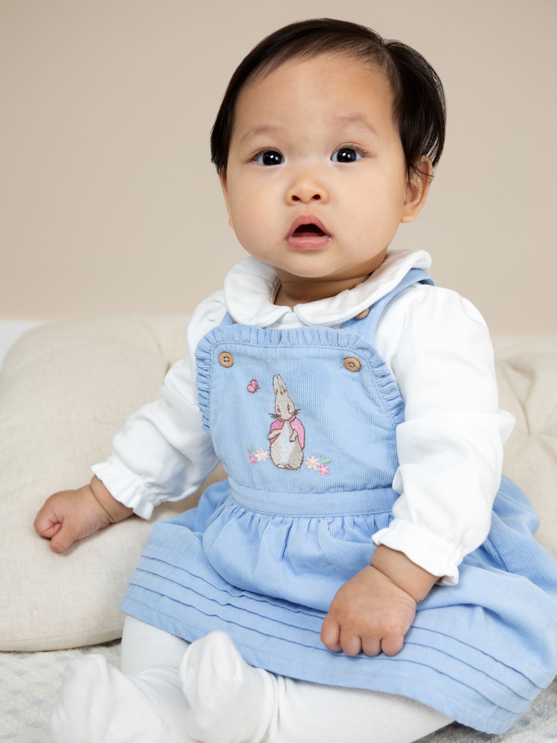 Blue Pinafore Dress & Body Set - Image 4 of 11