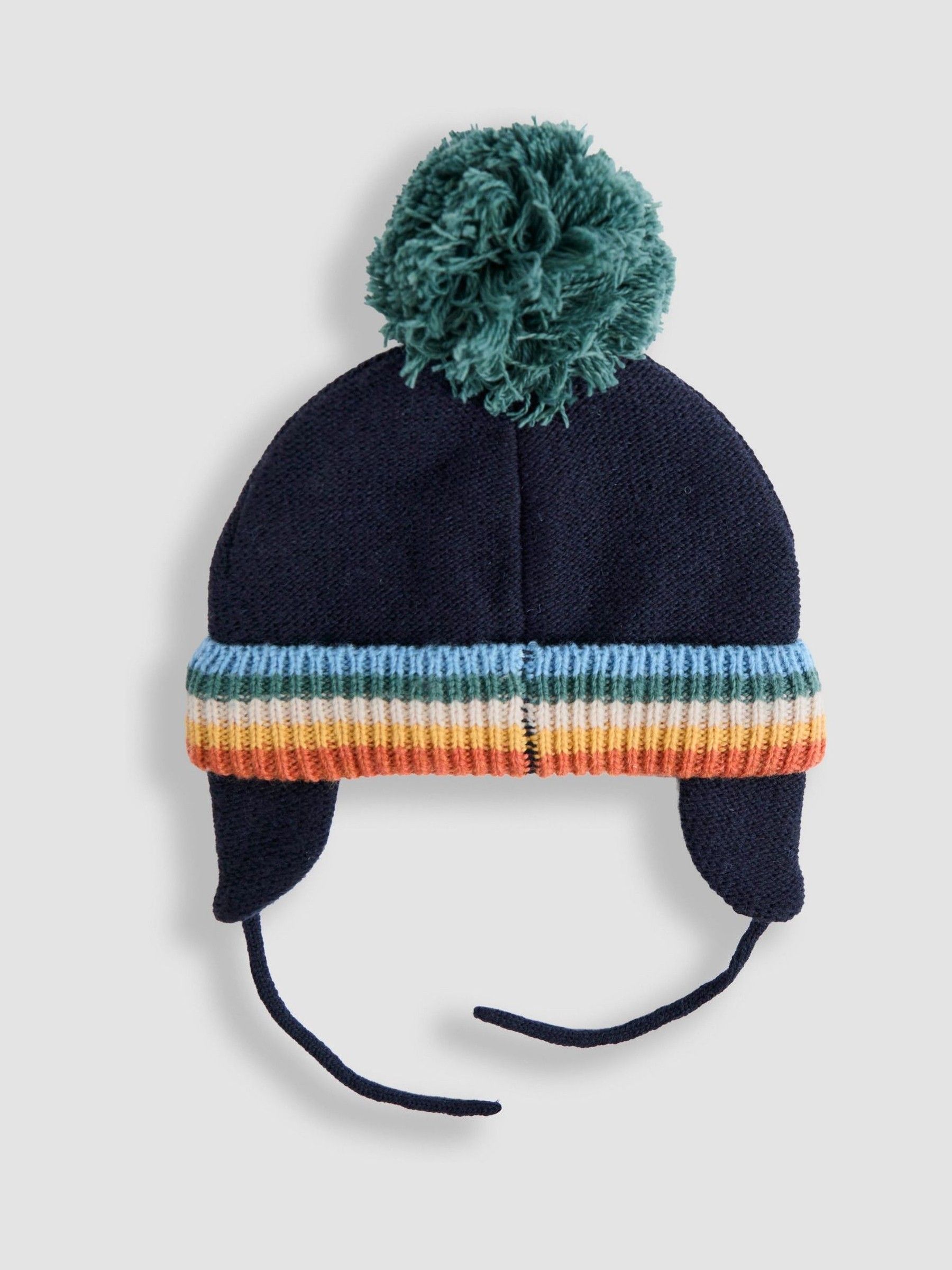 Navy Tractor Cosy Pom Pom Rib Hat - Image 3 of 3