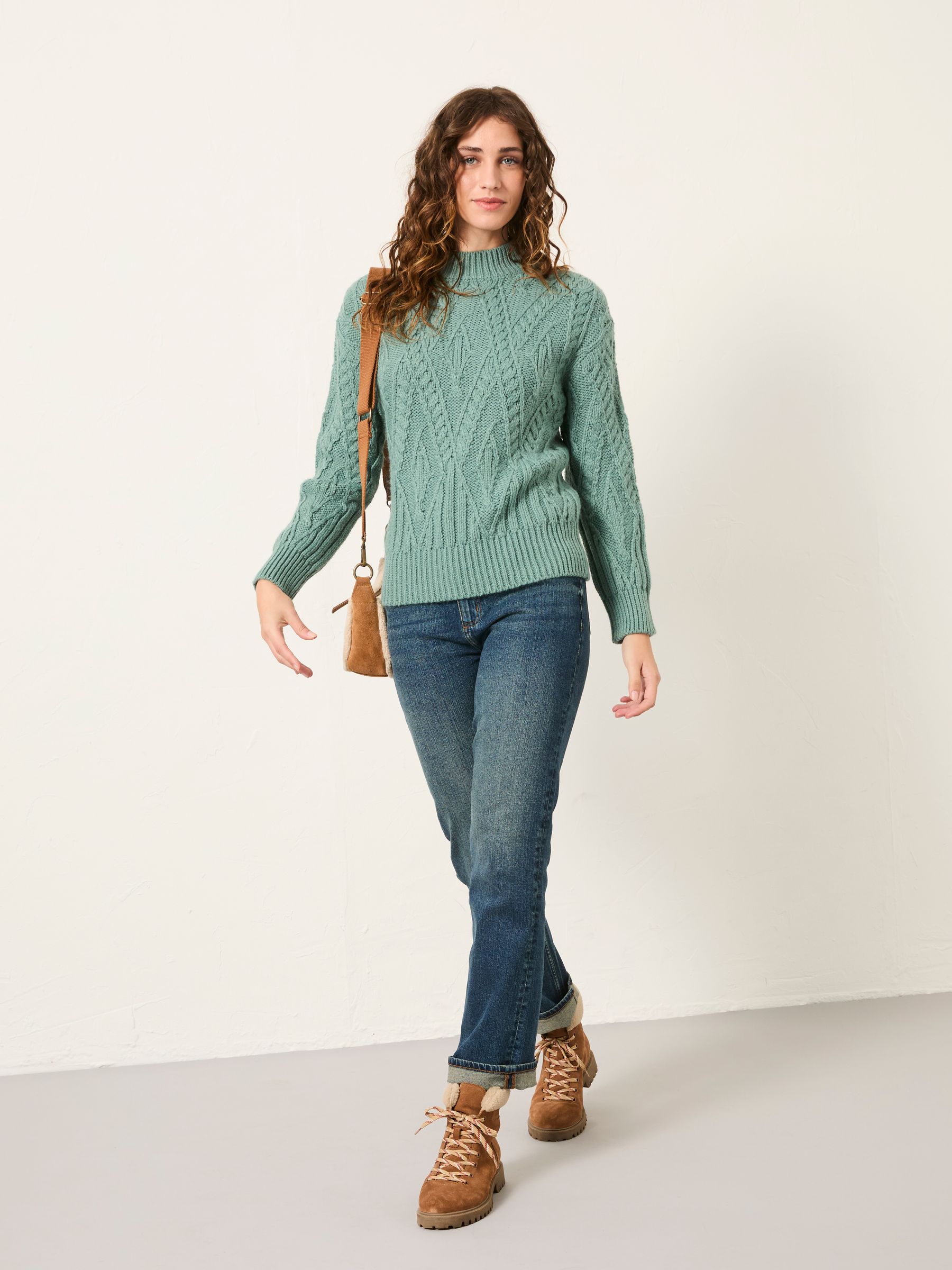 Casey Teal Blue Knitted Jumper - Image 3 of 5