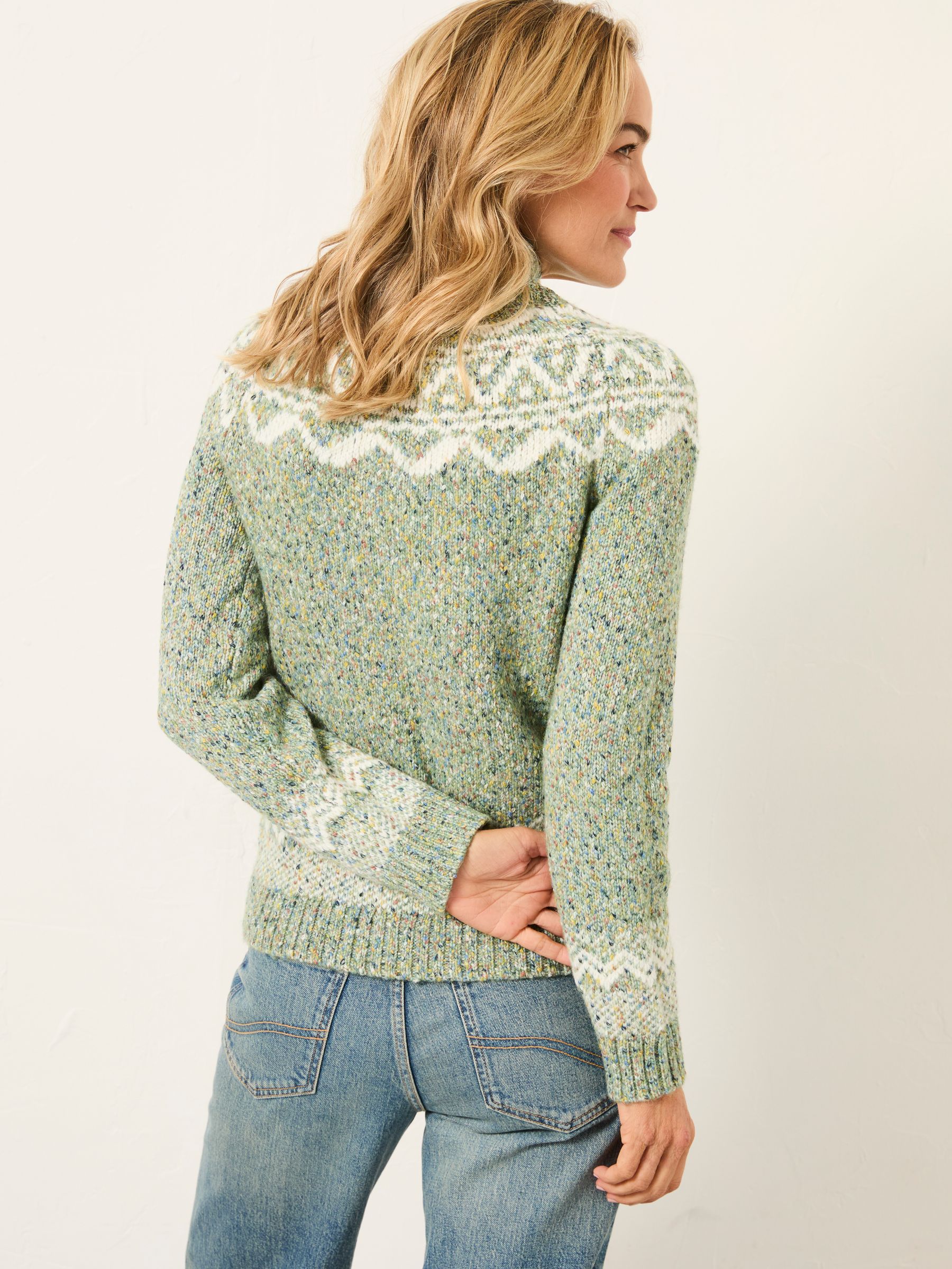 Birch Green Fairisle Crew Knitted Jumper - Image 3 of 6