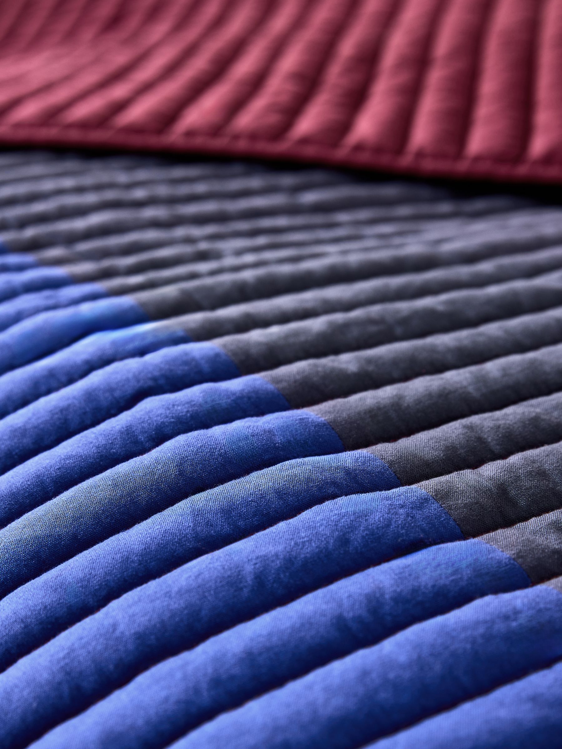 Imleda Quilted Cotton Bedspread in Navy - Image 3 of 5