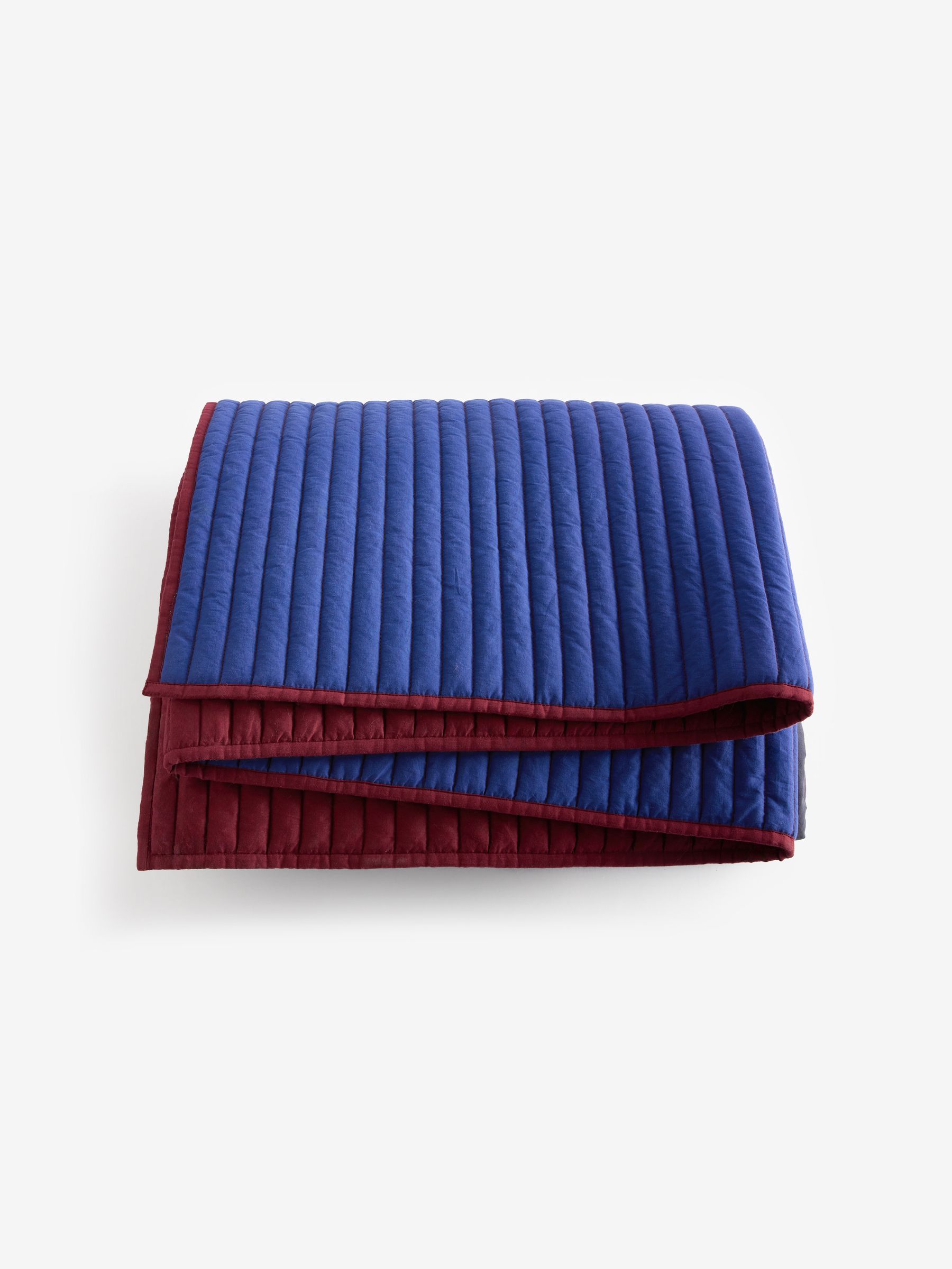 Imleda Quilted Cotton Bedspread in Navy - Image 5 of 5 Imleda Quilted Cotton Bedspread in Navy - Image 5 of 5