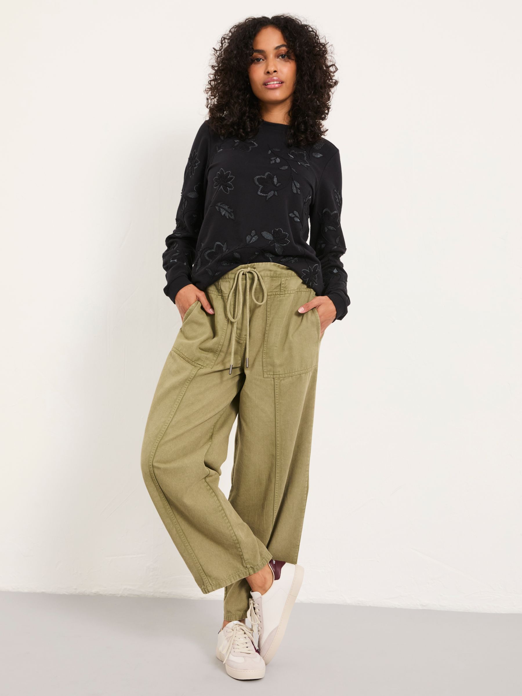 Black Embroidered Crew Sweatshirt - Image 3 of 6