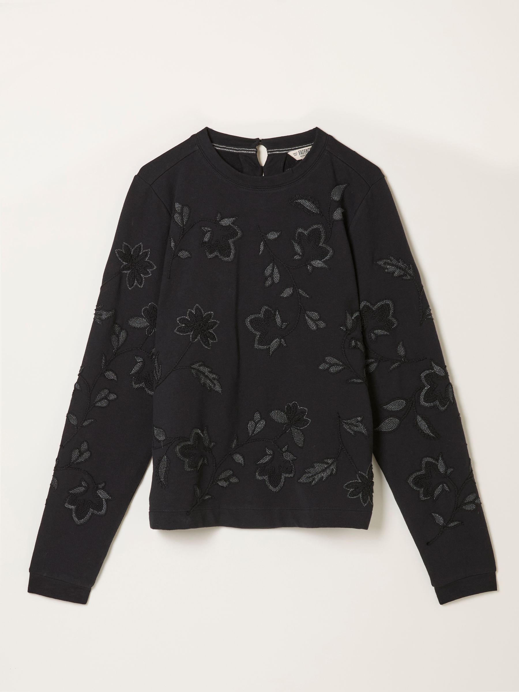 Black Embroidered Crew Sweatshirt - Image 6 of 6