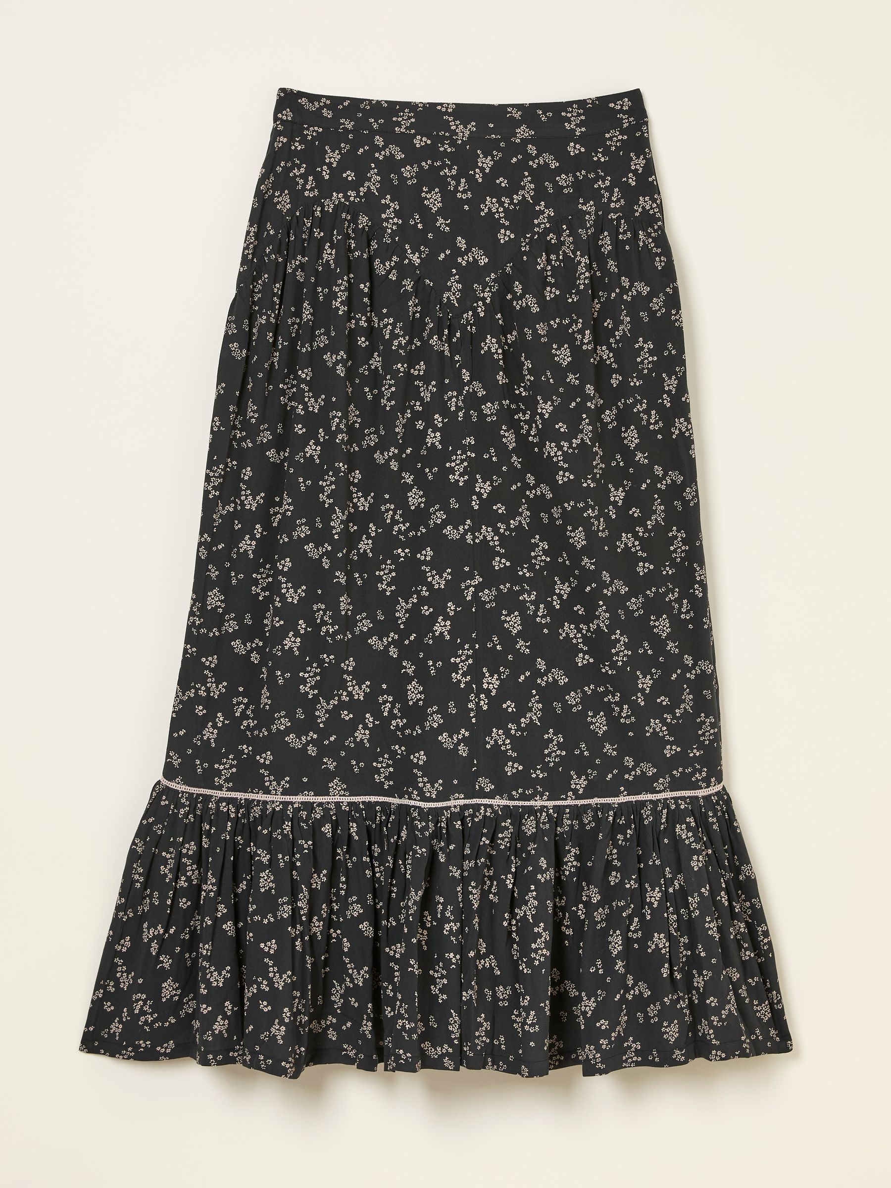 Aurielle Black Mono Ditsy Maxi Skirt - Image 7 of 7
