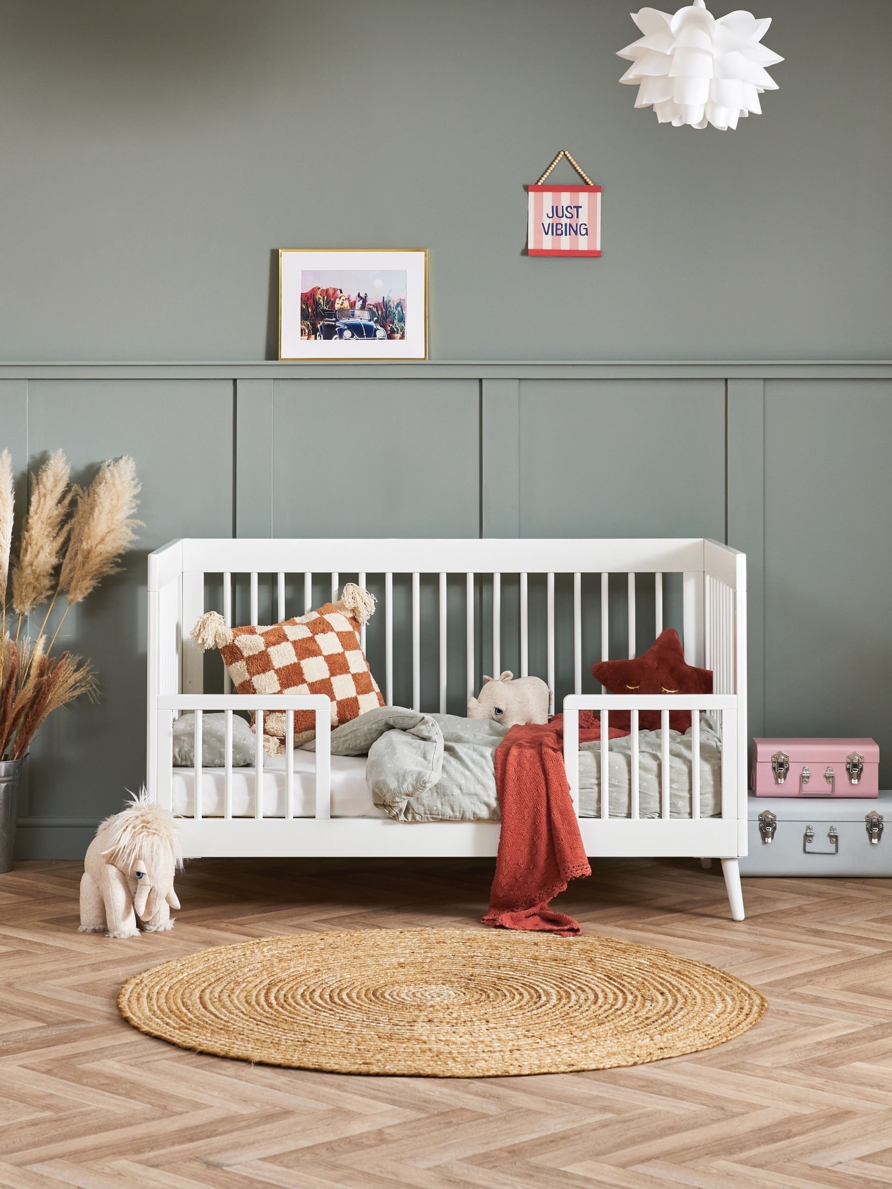 Obaby Nordic White Regular Maya Cot Bed - Image 2 of 9