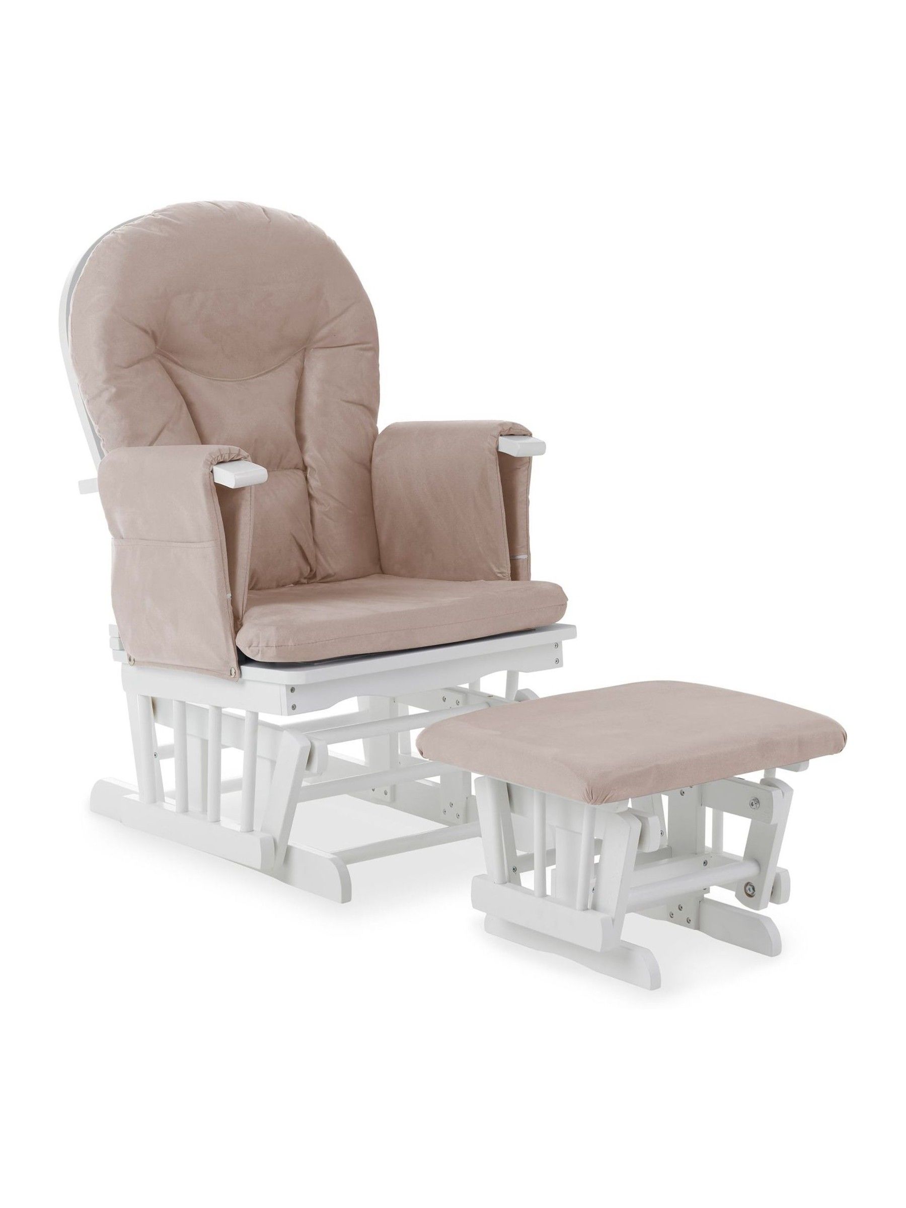 Obaby Sand Reclining Glider Nursing Chair And Stool - Image 2 of 4