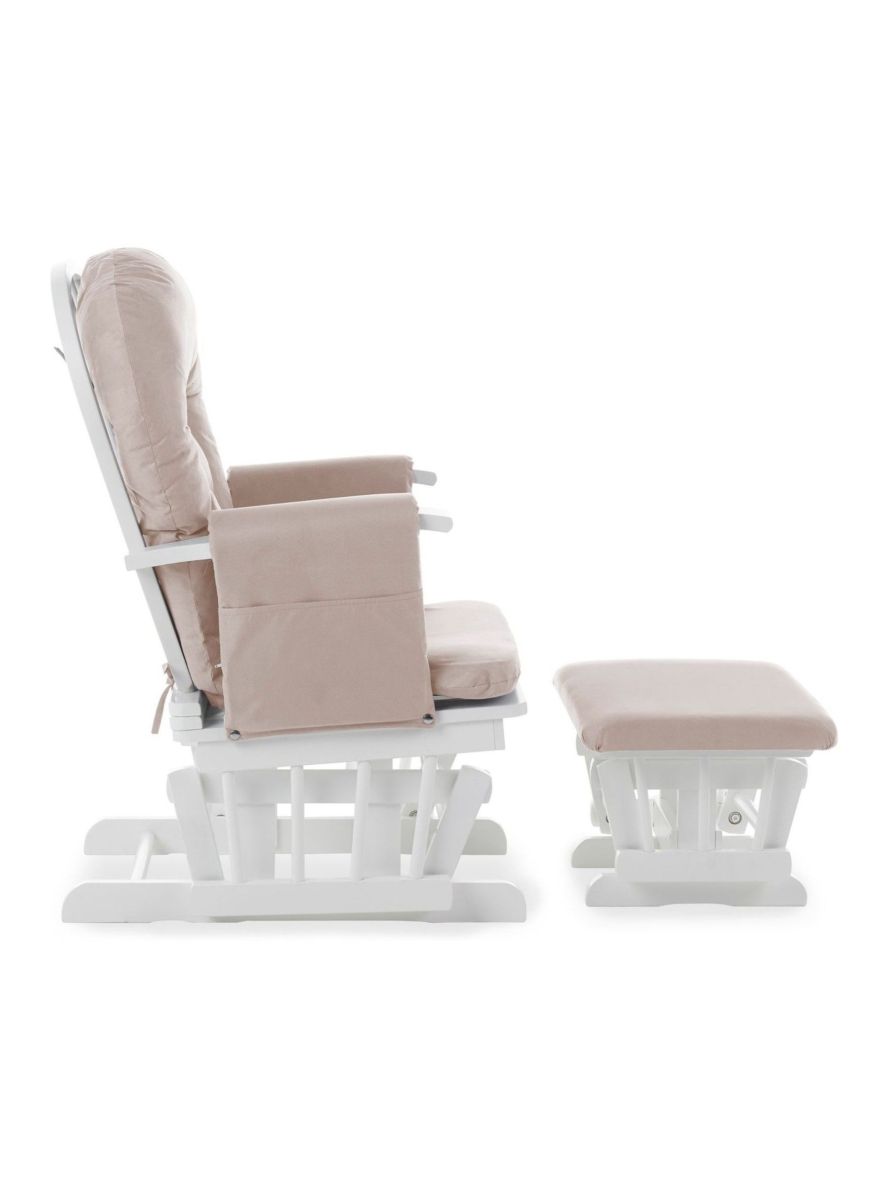 Obaby Sand Reclining Glider Nursing Chair And Stool - Image 4 of 4