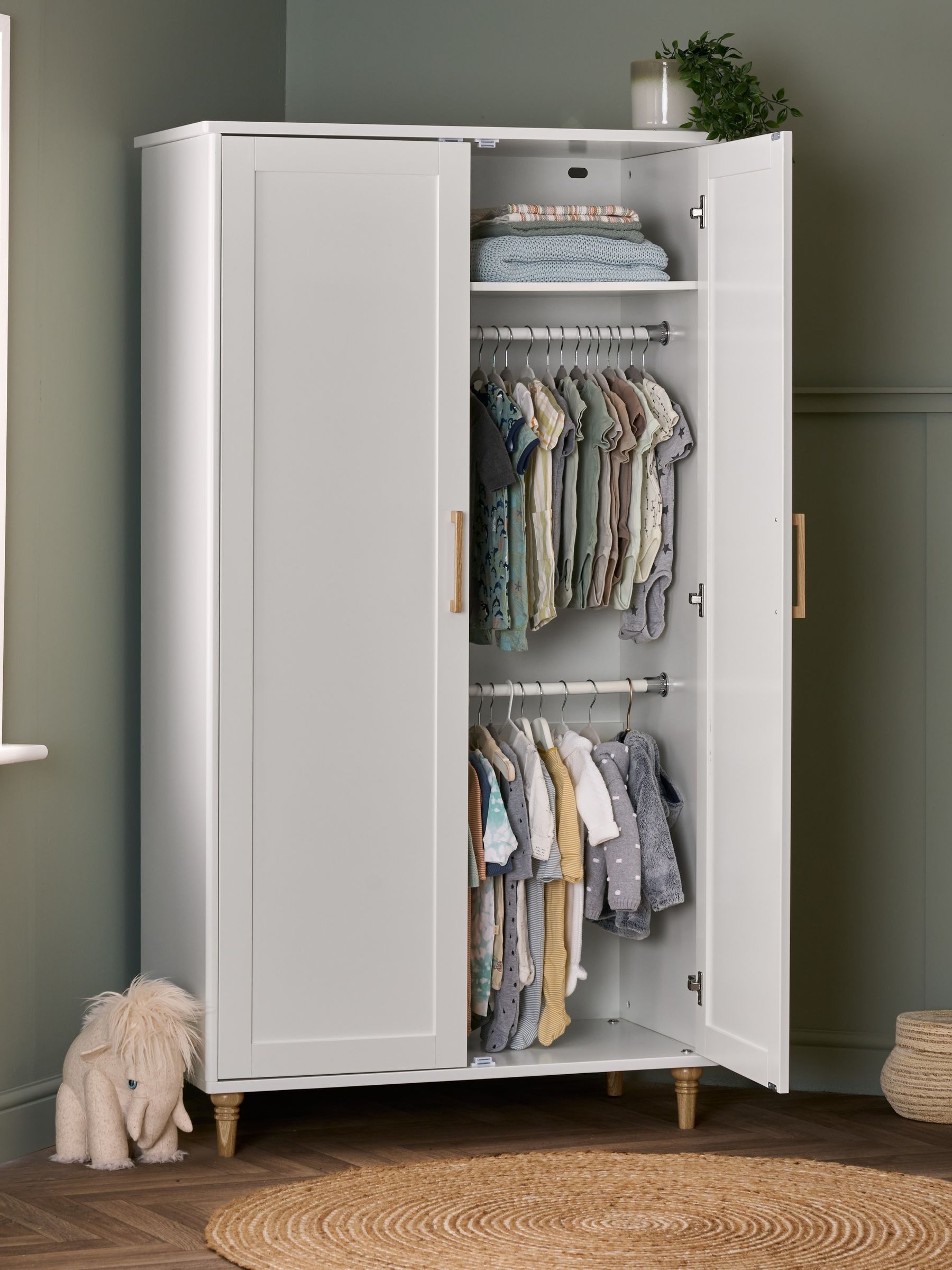 Obaby White Orla Nursery Double Wardrobe - Image 2 of 5