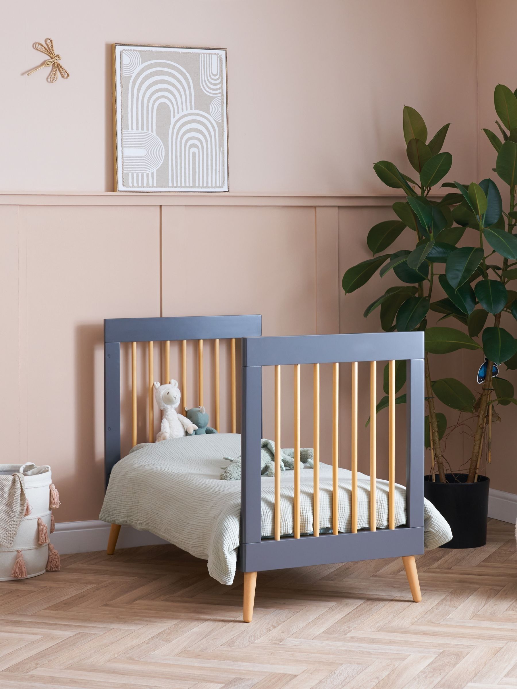 Obaby Grey Small Maya Cot Bed - Image 3 of 8