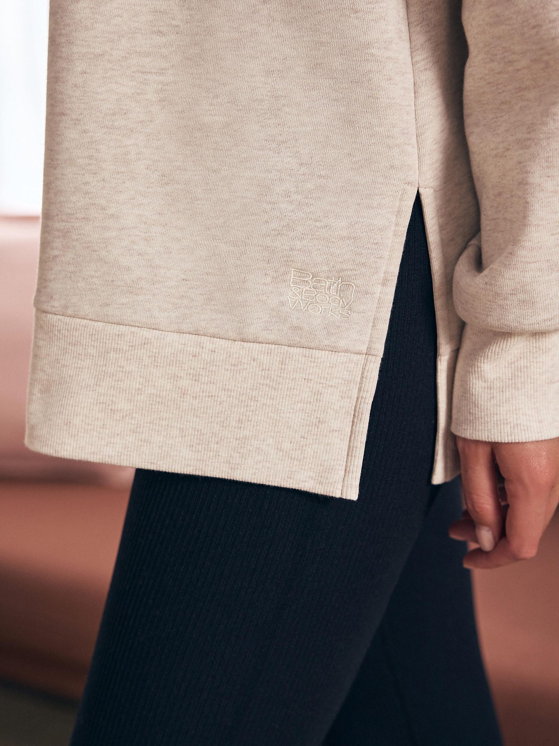 Oatmeal Quarter Zip Sweatshirt - Image 5 of 9