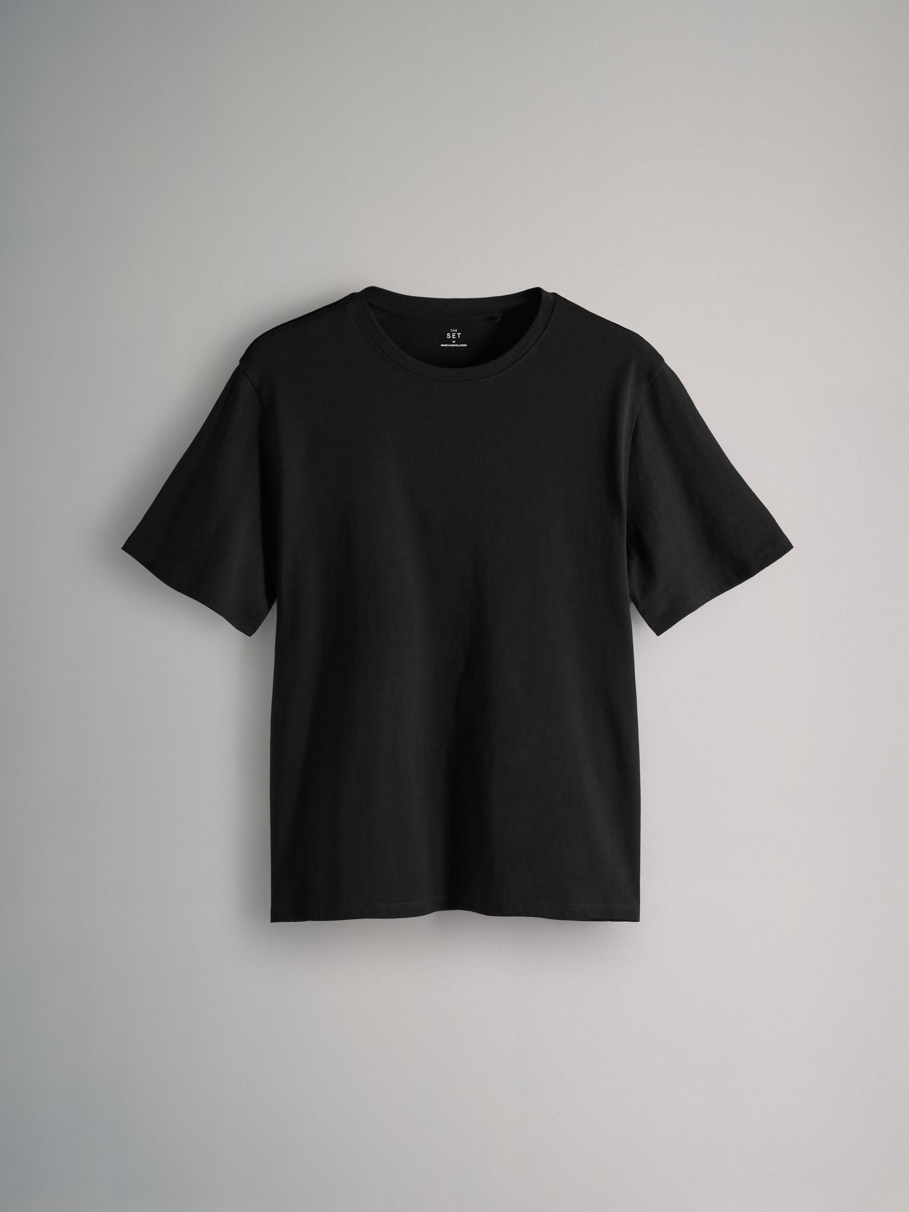 Black/Chocolate Brown/White - 3 Pack Relaxed Short Sleeved 100% Cotton T-Shirts - Image 3 of 6