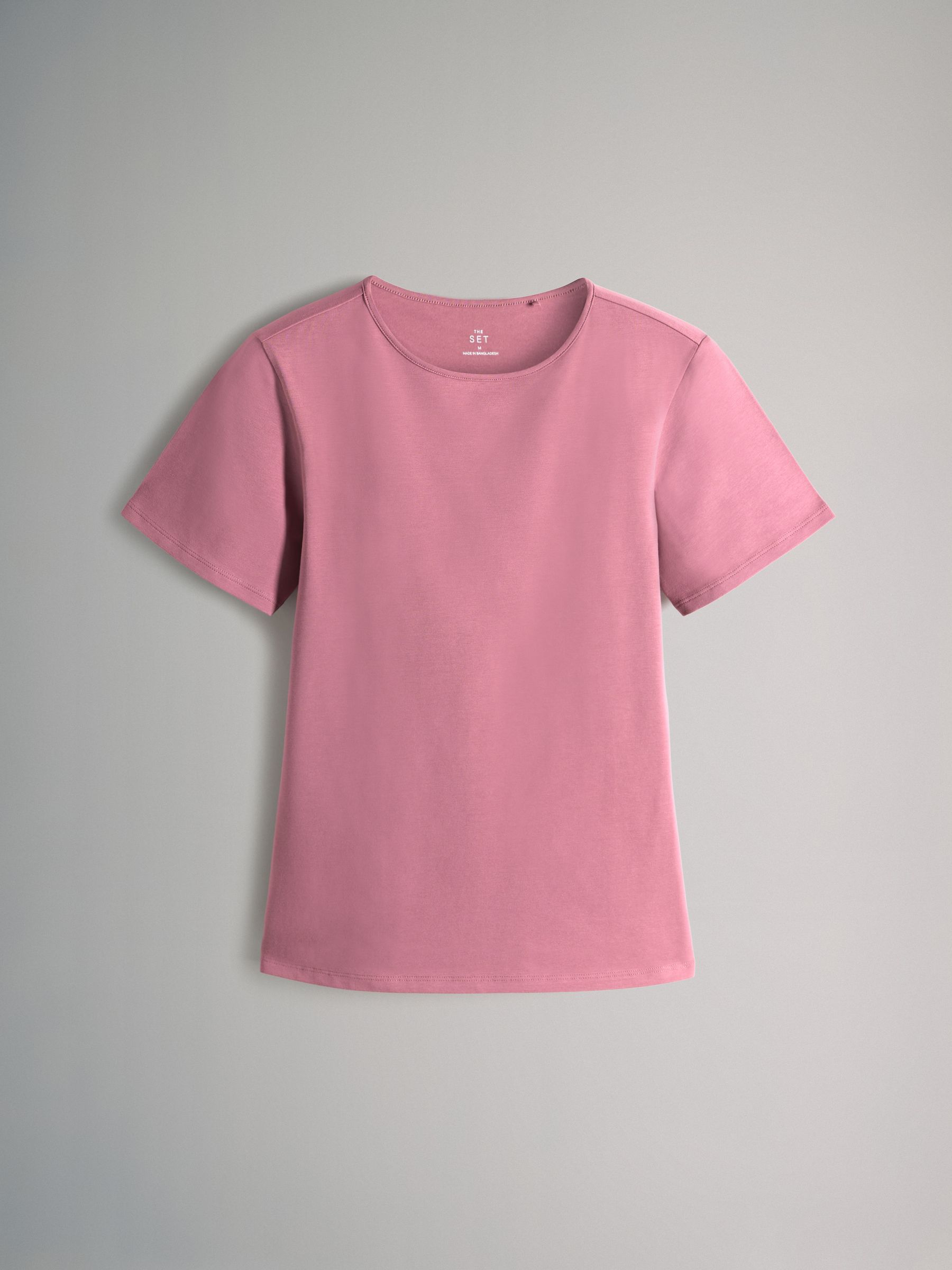 Black/Stripe/Berry/Mid Pink/Cream - 5 Pack Short Sleeve Fitted Crew Neck T-Shirts - Image 6 of 7