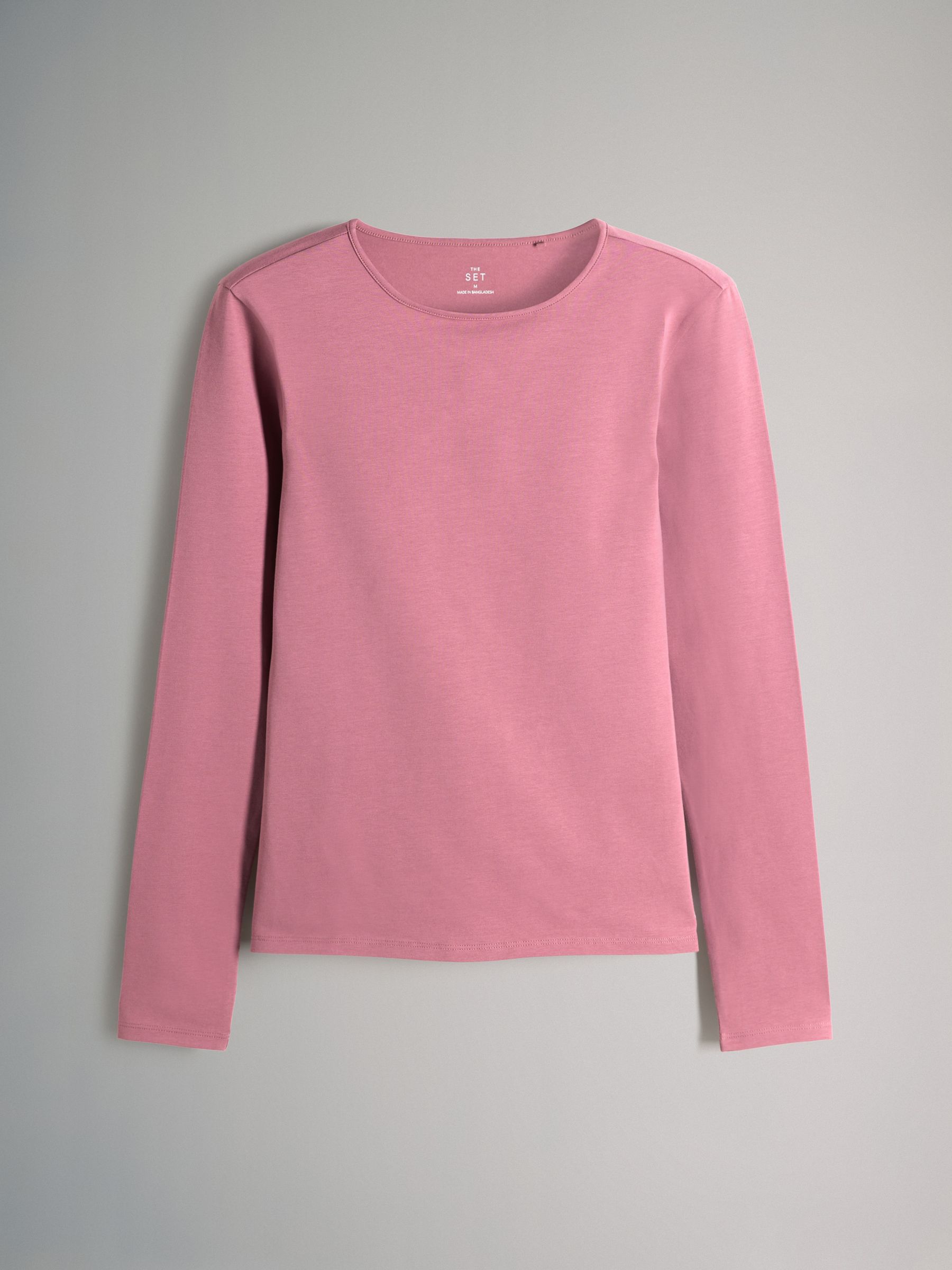 Black/Stripe/Berry/Mid Pink/Cream - 5 Pack Long Sleeve Crew Neck T-Shirts - Image 2 of 8