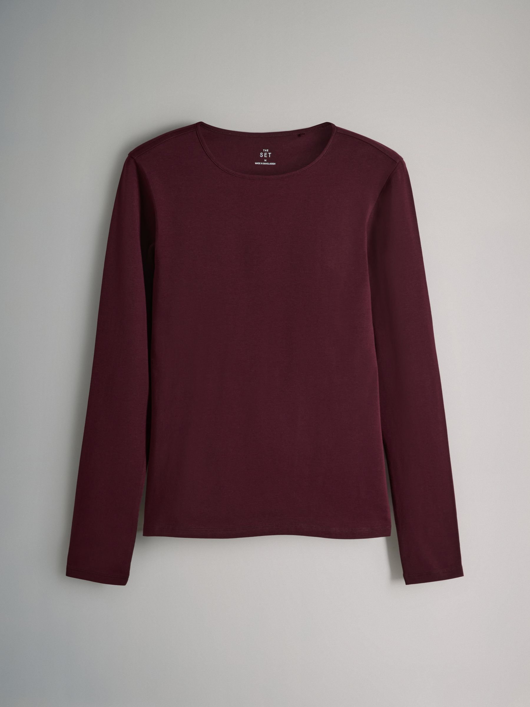 Black/Stripe/Berry/Mid Pink/Cream - 5 Pack Long Sleeve Crew Neck T-Shirts - Image 4 of 8