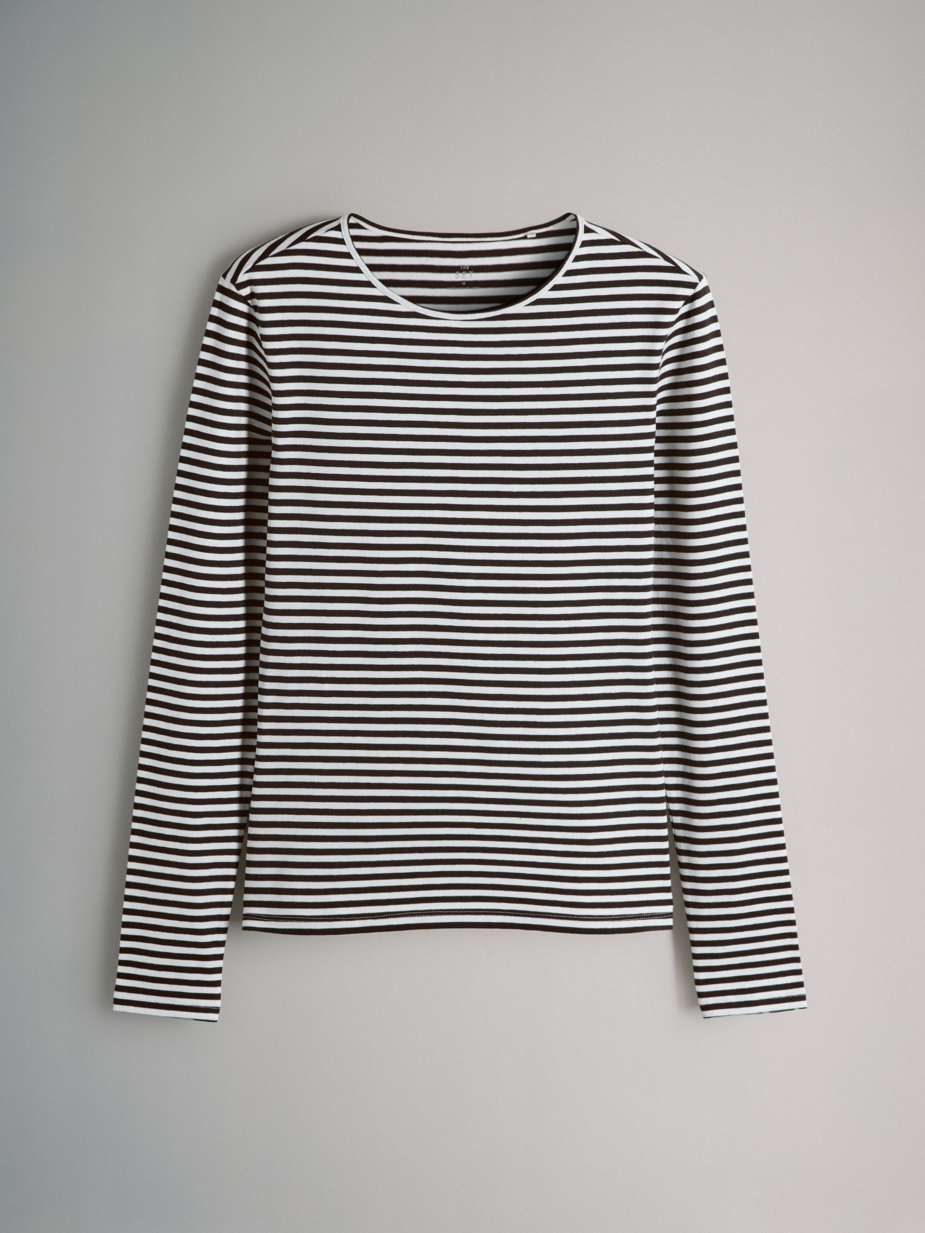Black/Stripe/Berry/Mid Pink/Cream - 5 Pack Long Sleeve Crew Neck T-Shirts - Image 5 of 8