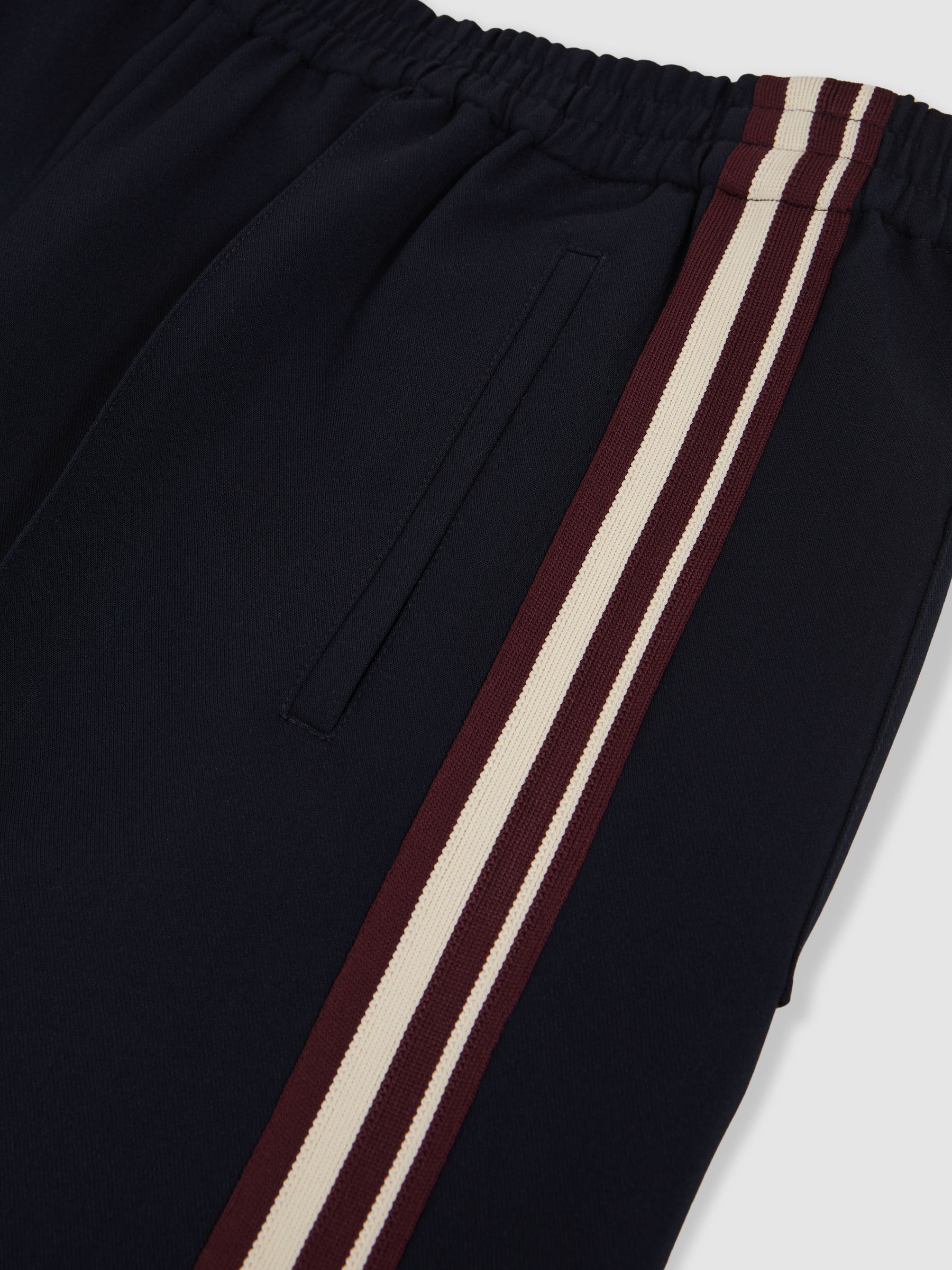 Side-Stripe Wide-Leg Trousers in Navy - image 3