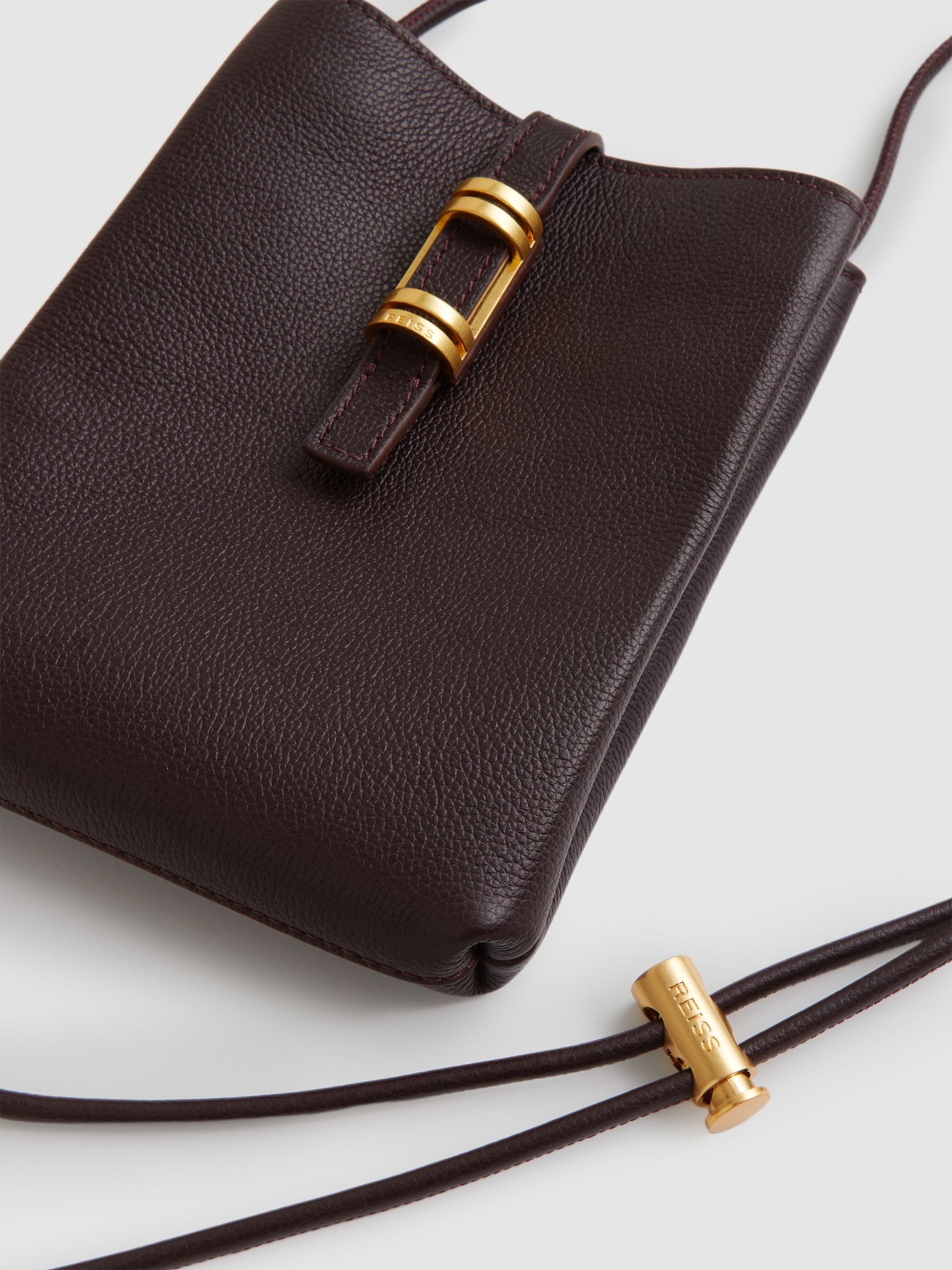 Leather Phone Holder in Oxblood - Image 5 of 5