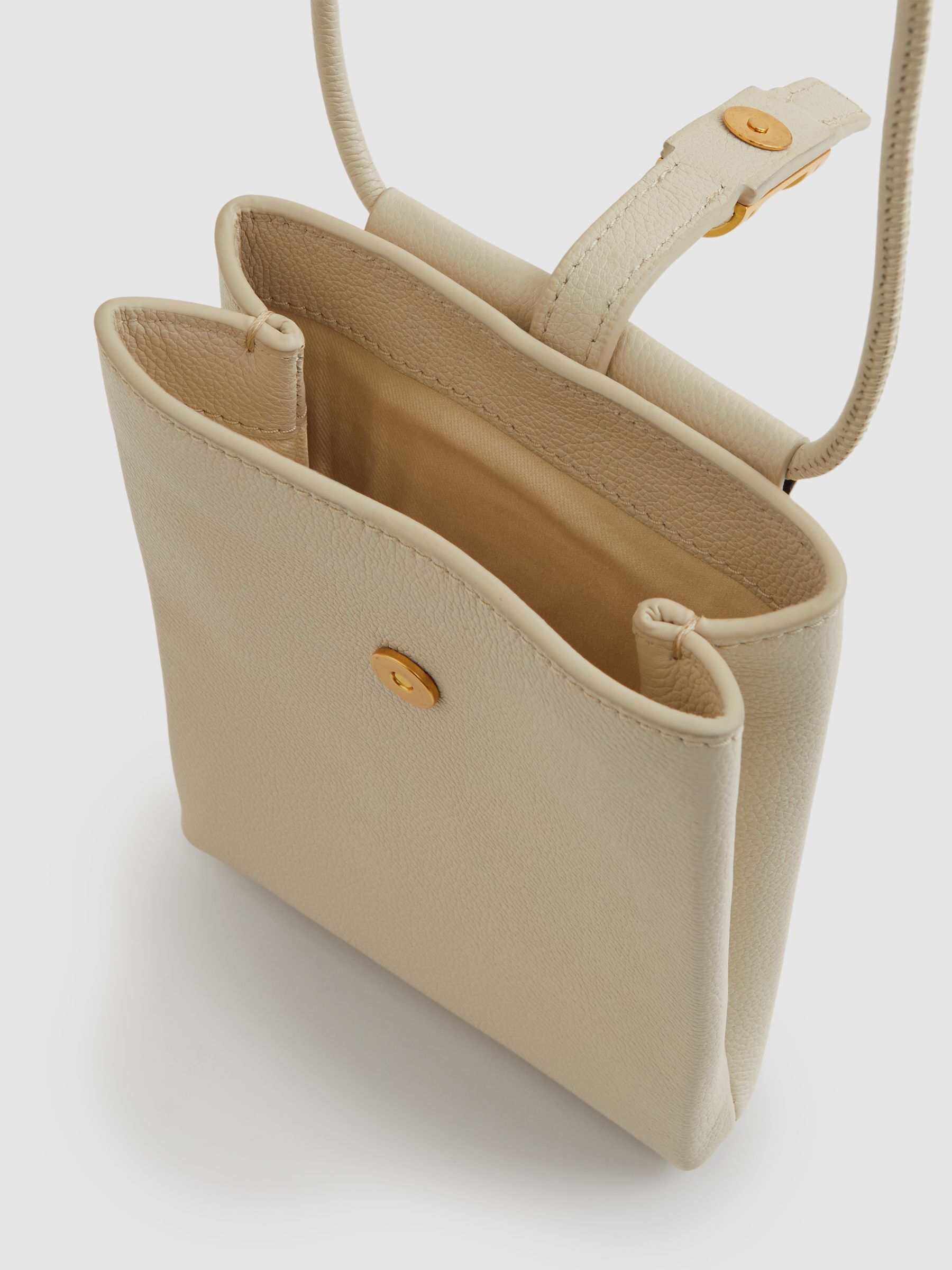 Leather Phone Holder in Off White - Image 3 of 5