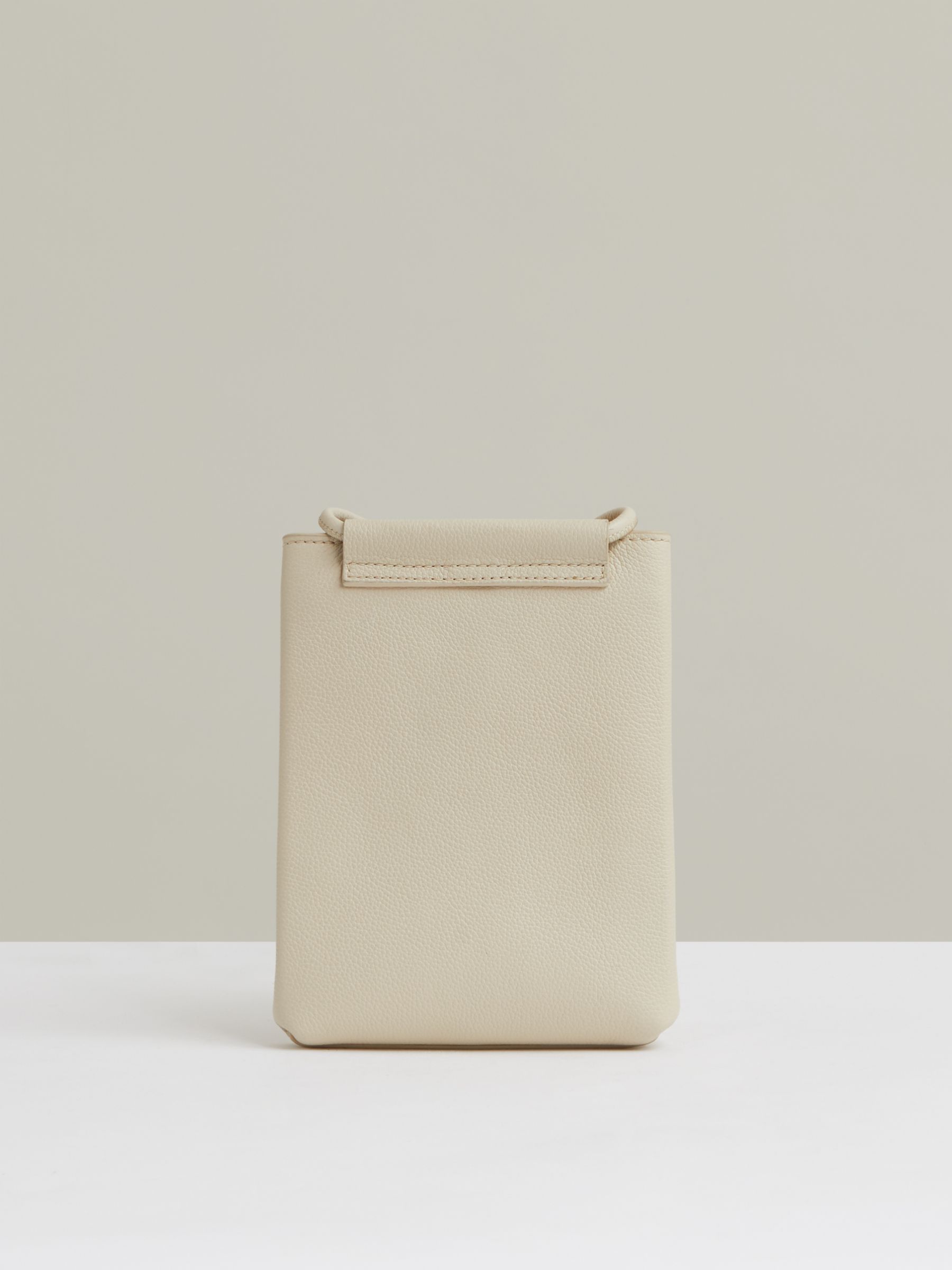 Leather Phone Holder in Off White - Image 4 of 5