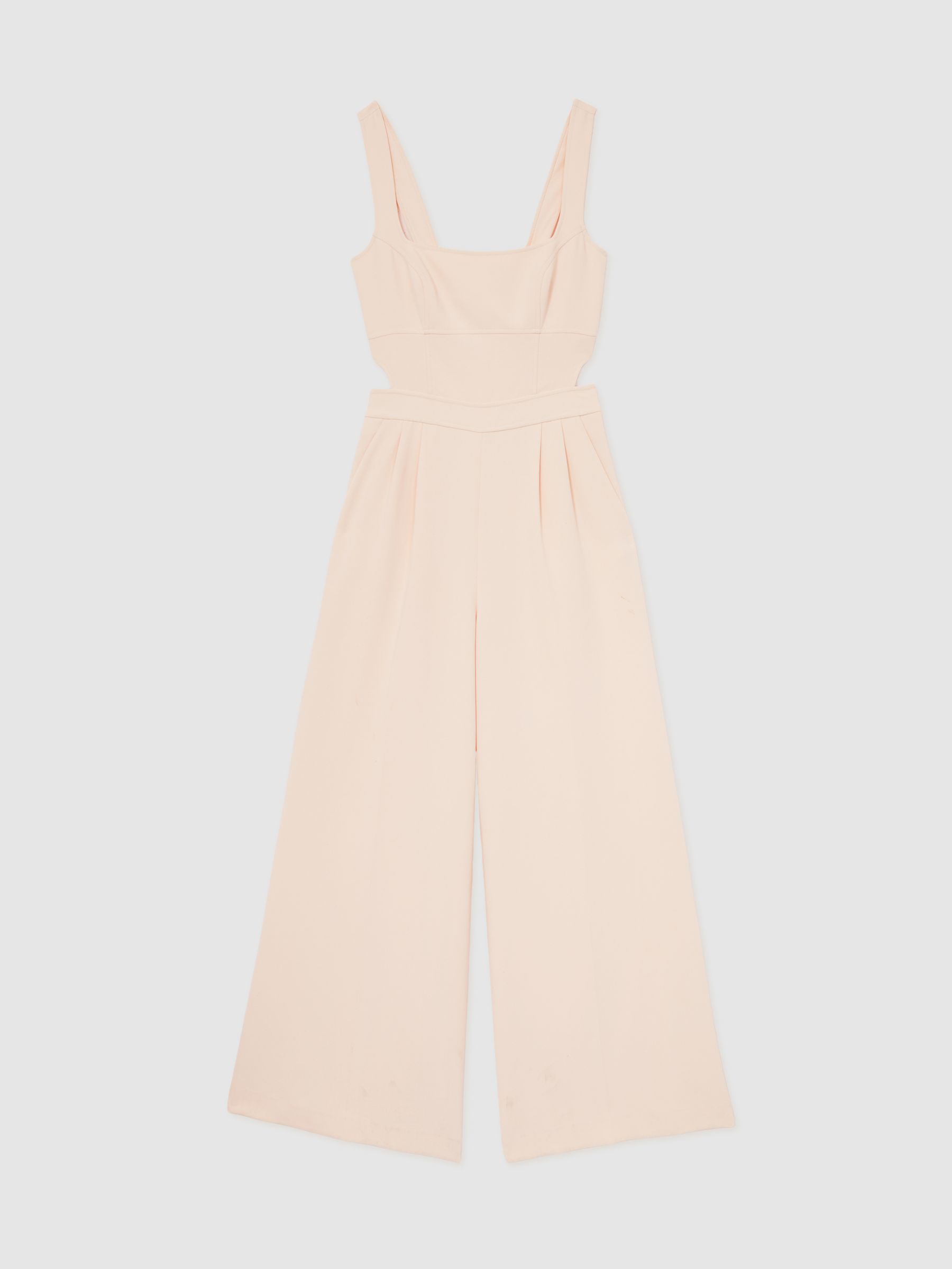 Wide-Leg Cut-Out Jumpsuit in Pale Pink - Image 2 of 6
