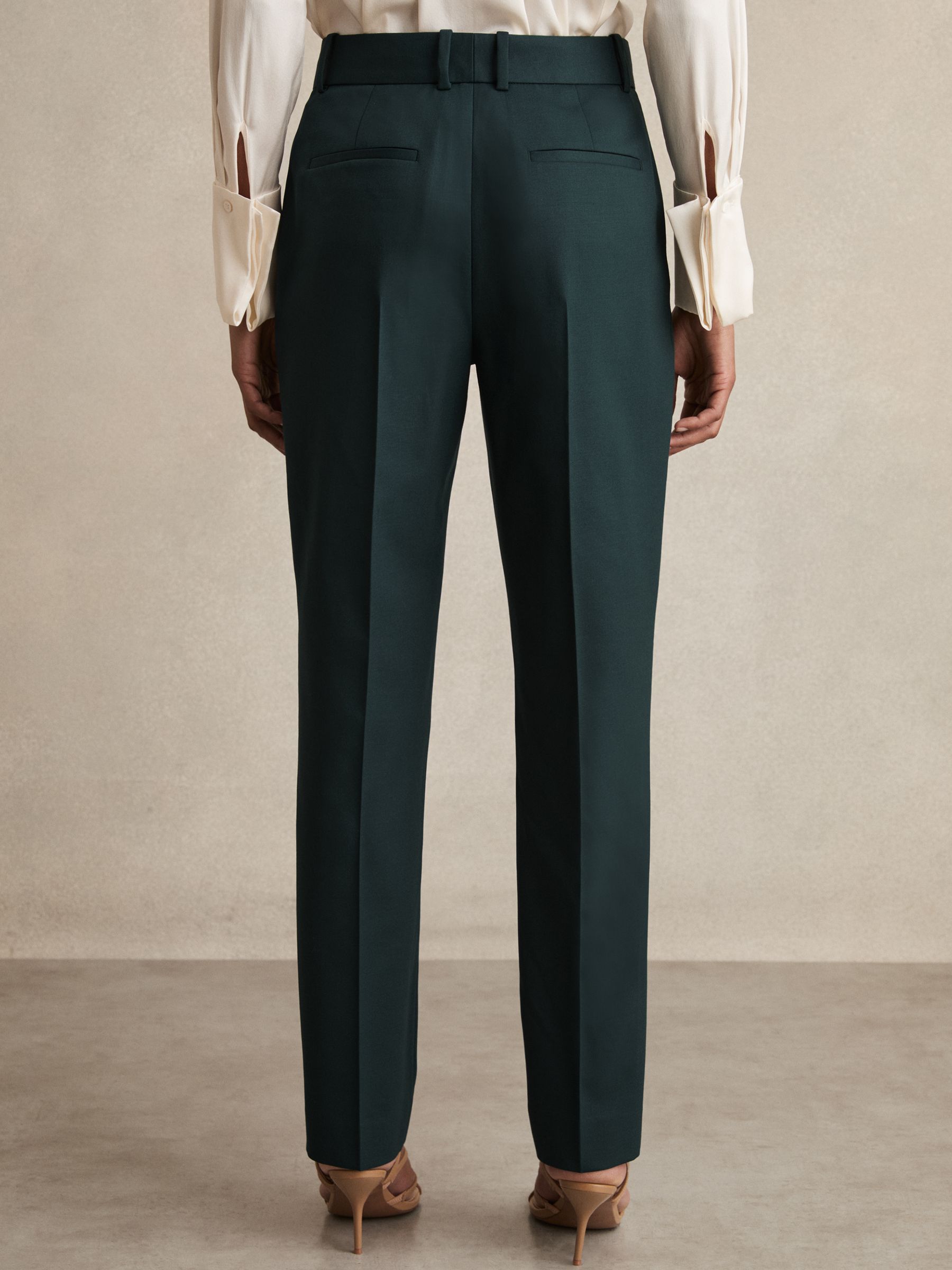 Wool-Blend Slim-Fit Suit Trousers in Green - Image 5 of 7