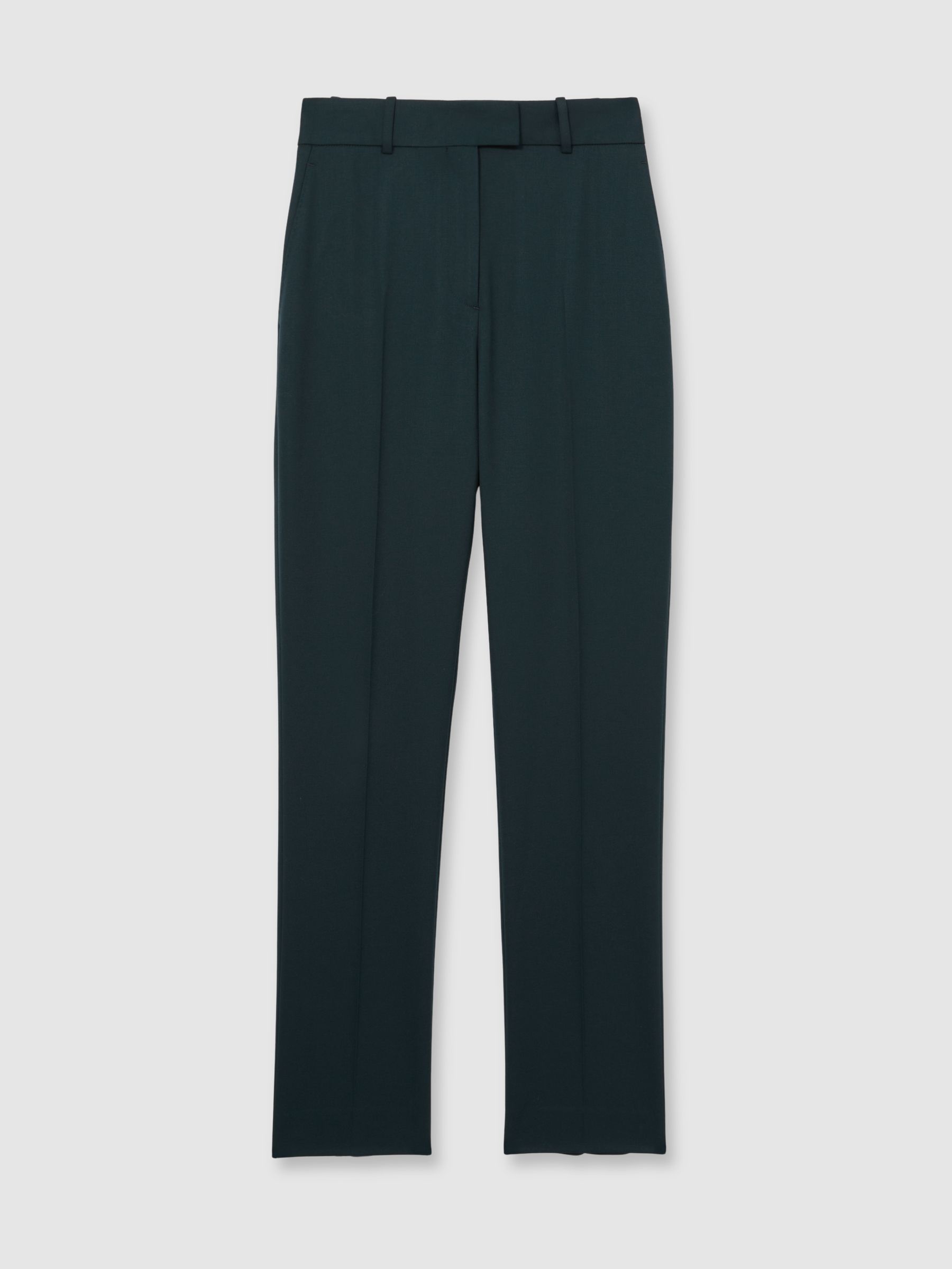 Petite Wool-Blend Slim-Fit Suit Trousers in Green - Image 2 of 8