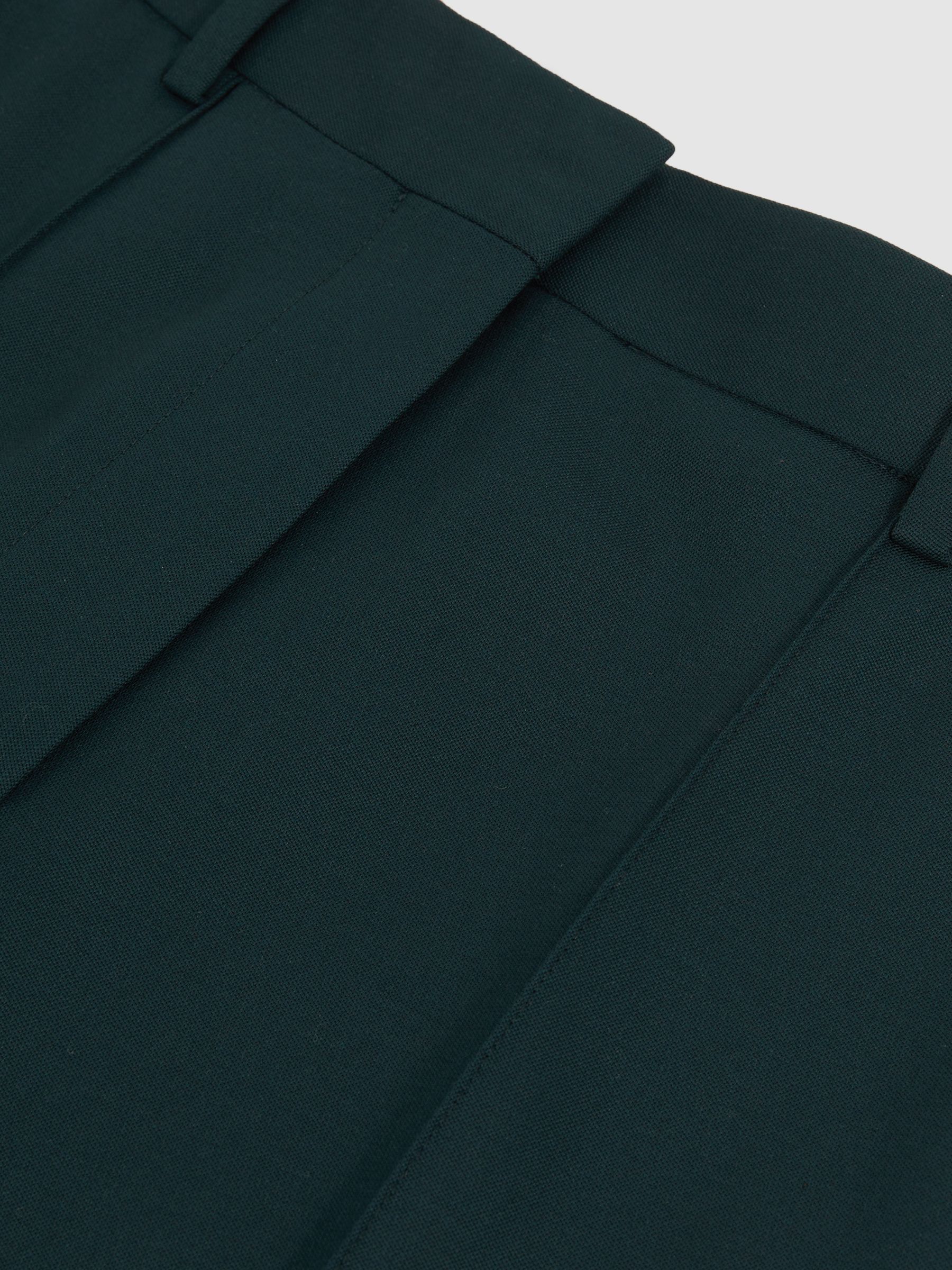 Petite Wool-Blend Wide-Leg Suit Trousers in Green - Image 6 of 7