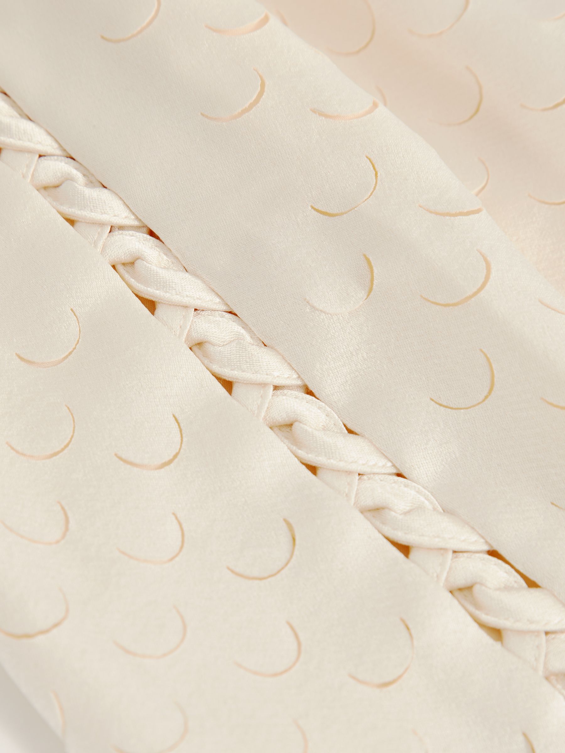 Laser Cut Drawstring Shorts in White - image 3