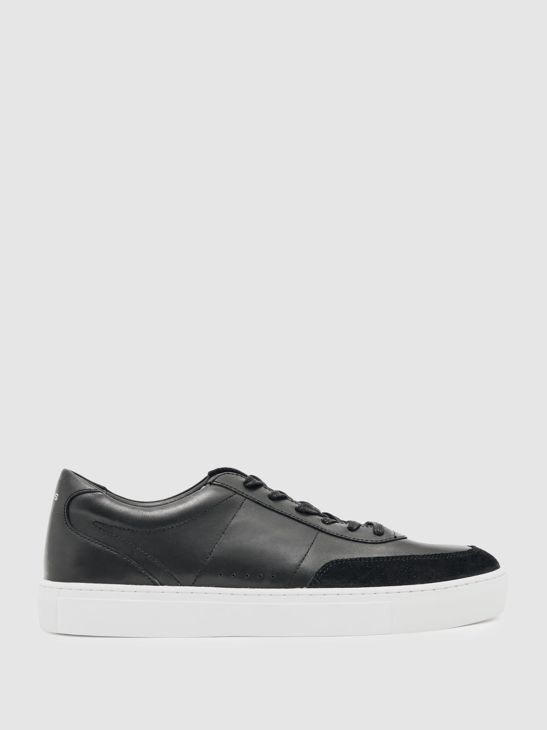 Bonded-Leather Low-Top Trainers in Black - Image 1 of 5 Bonded-Leather Low-Top Trainers in Black - Image 1 of 5