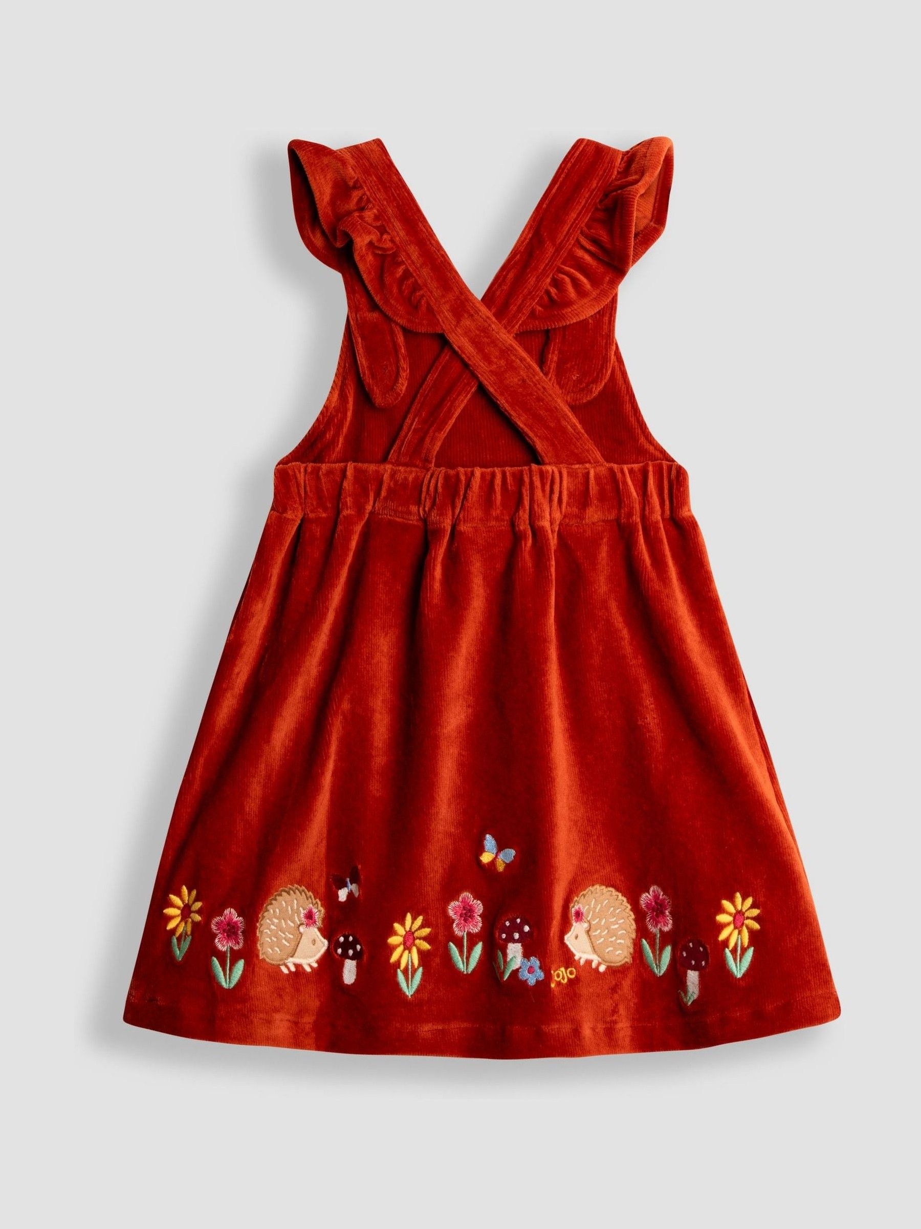 Orange Appliqué Pinafore Dress & Top Set - Image 3 of 6