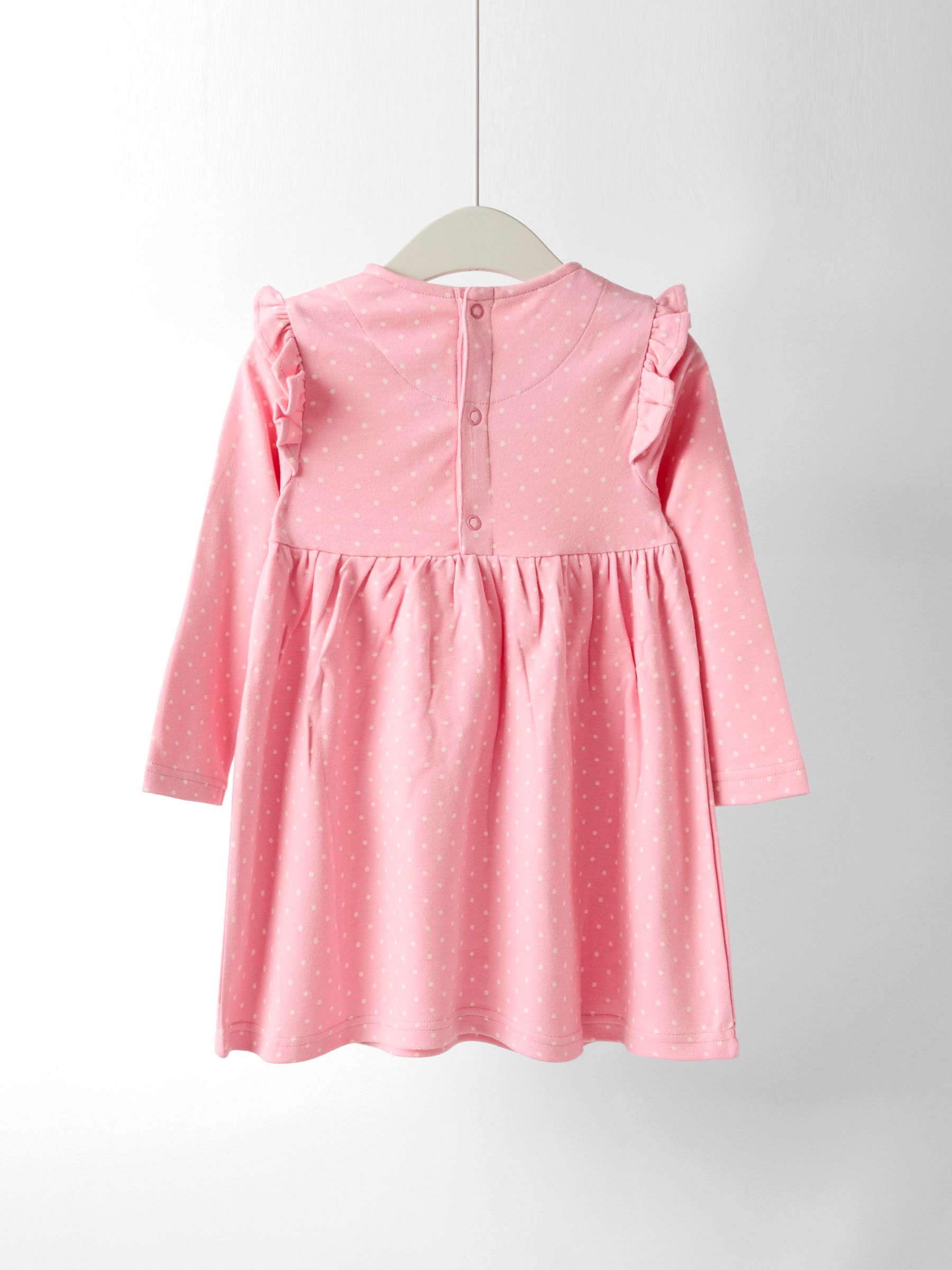 Rose Pink Reindeer Christmas Frill Shoulder Appliqué Dress - Image 2 of 4